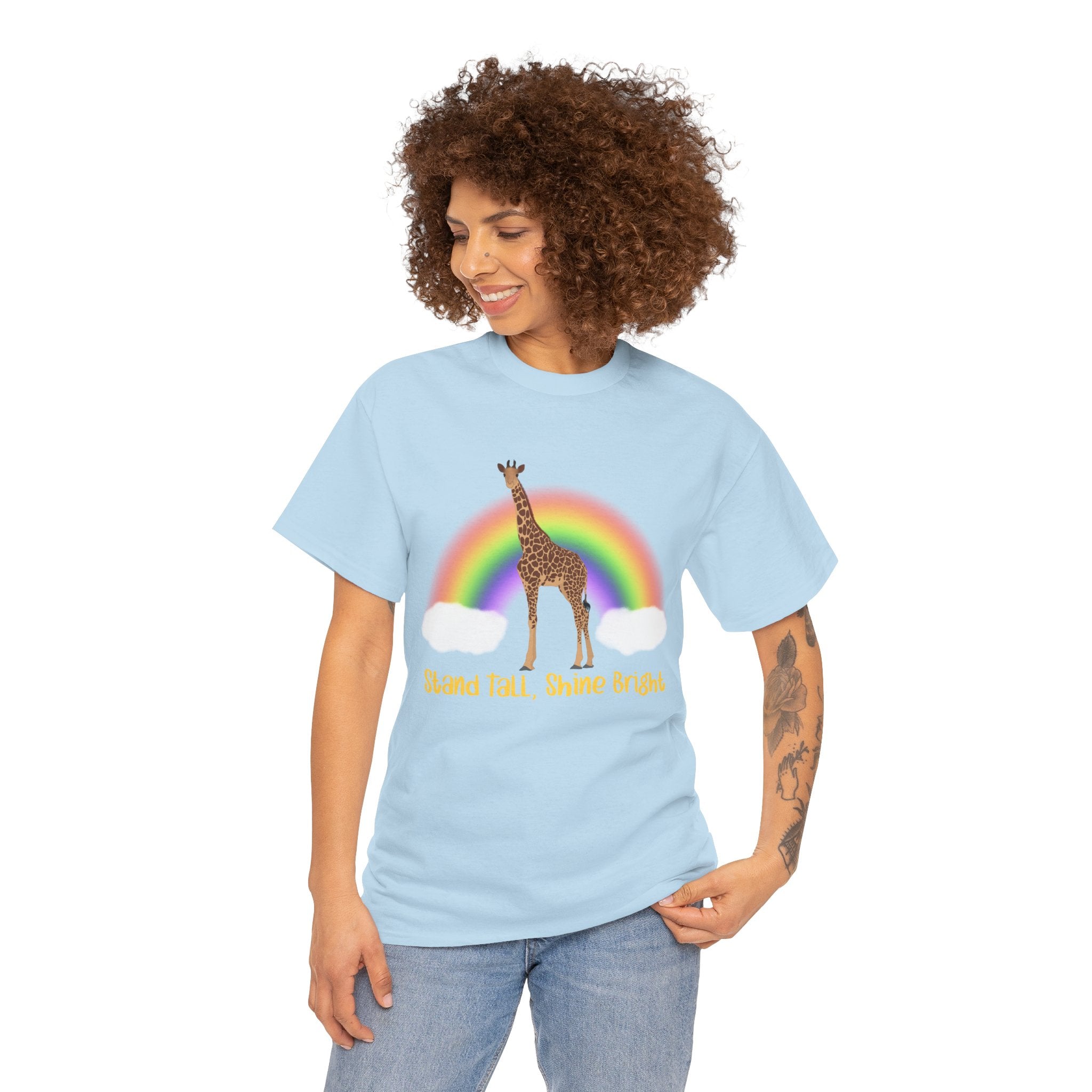 Unisex Heavy Cotton Tee - Stand Tall, Shine Bright