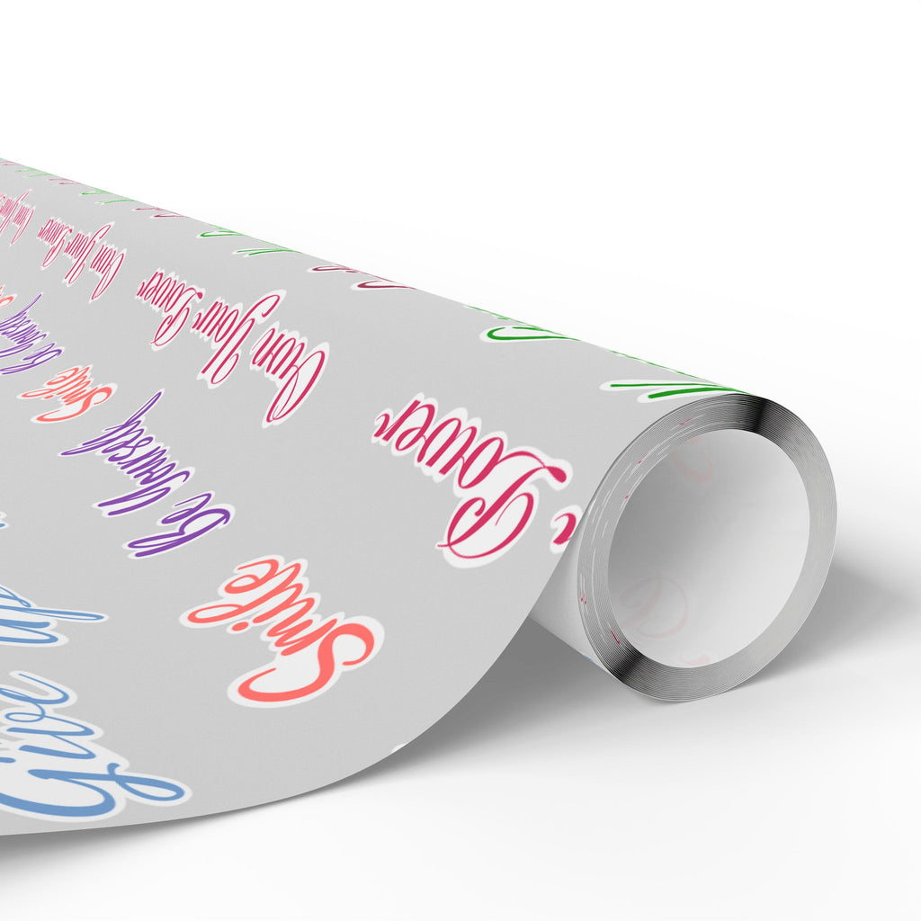 Wrapping Papers - Grey Inspo Word