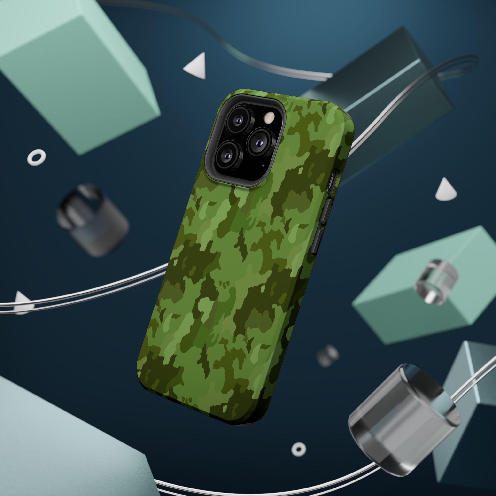 Magnetic Impact-Resistant Cases - Green Camo