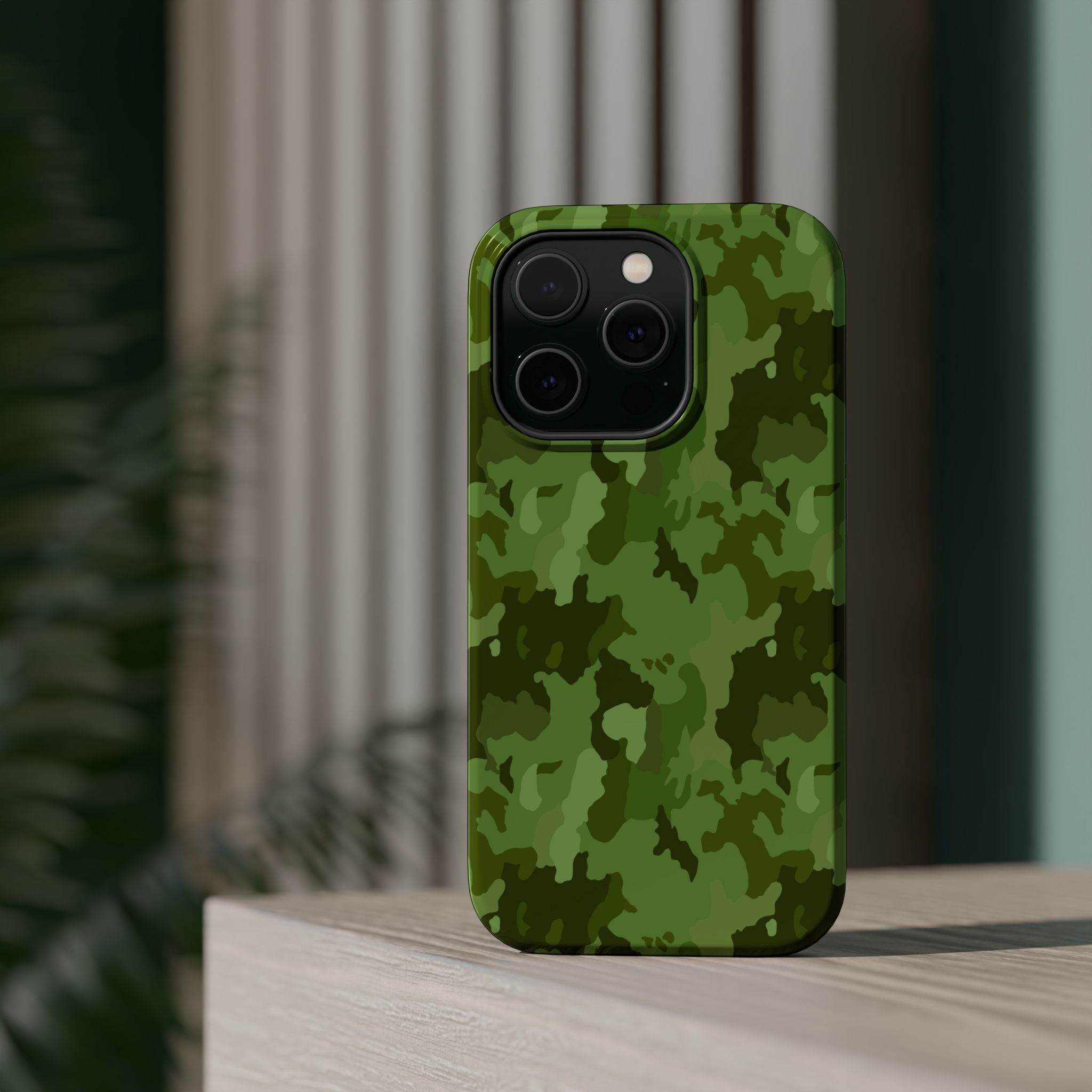 Magnetic Impact-Resistant Cases - Green Camo