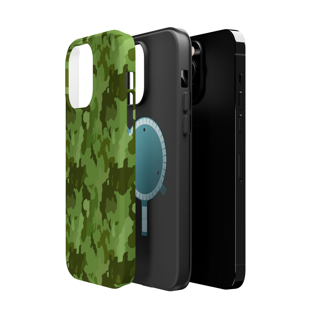 Magnetic Impact-Resistant Cases - Green Camo