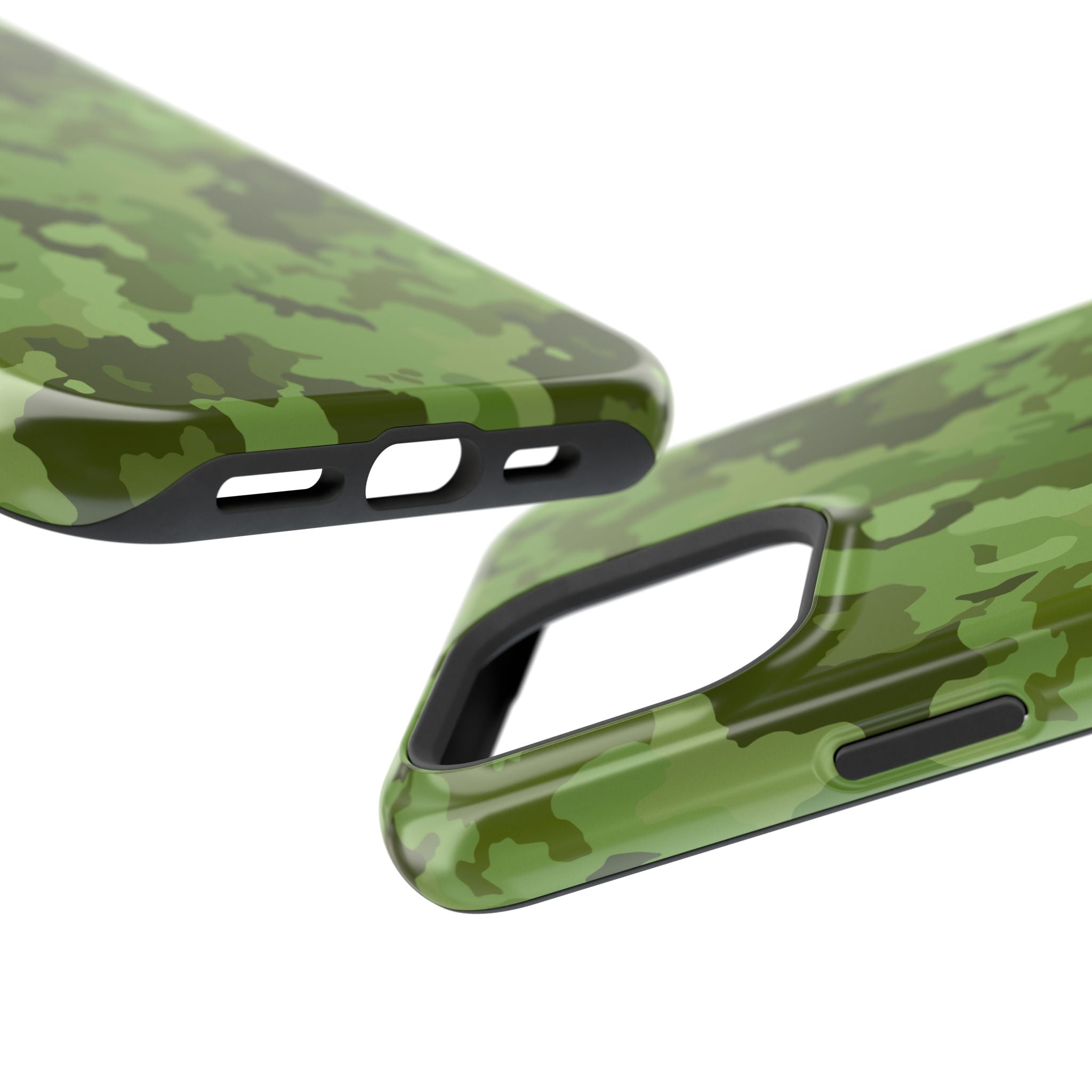 Magnetic Impact-Resistant Cases - Green Camo