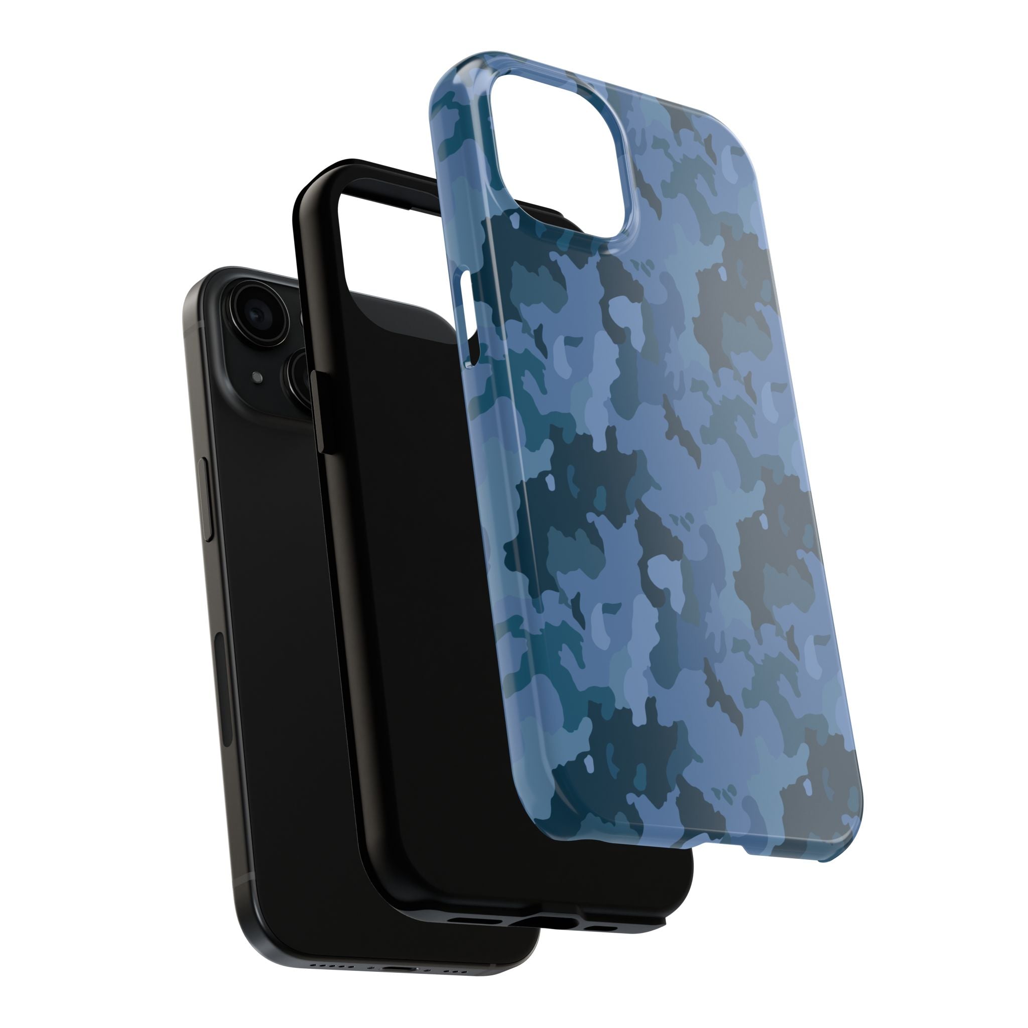 Tough Phone Cases - Blue Camo