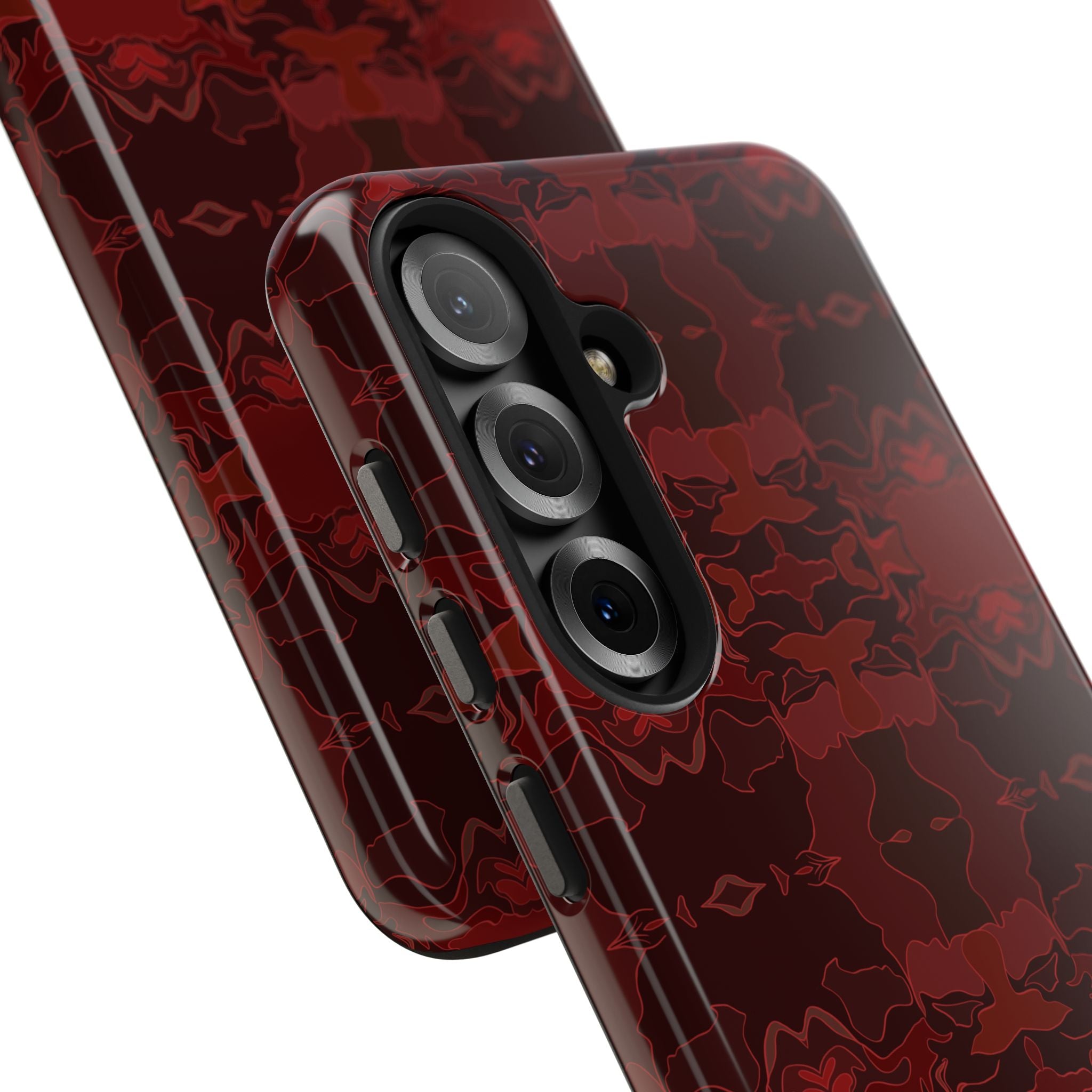 Tough Phone Cases - Red Kaleidoscope Pattern