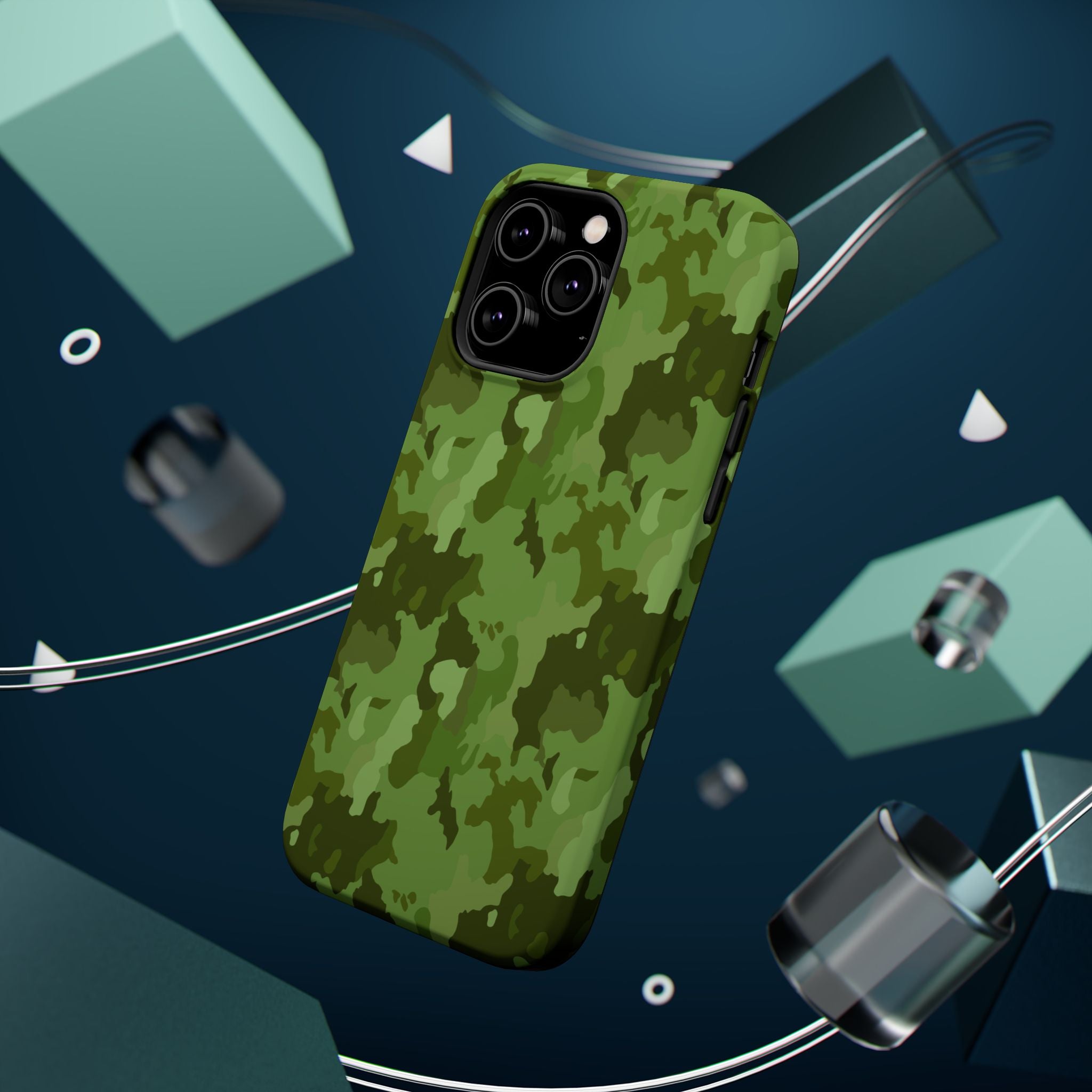 Magnetic Impact-Resistant Cases - Green Camo