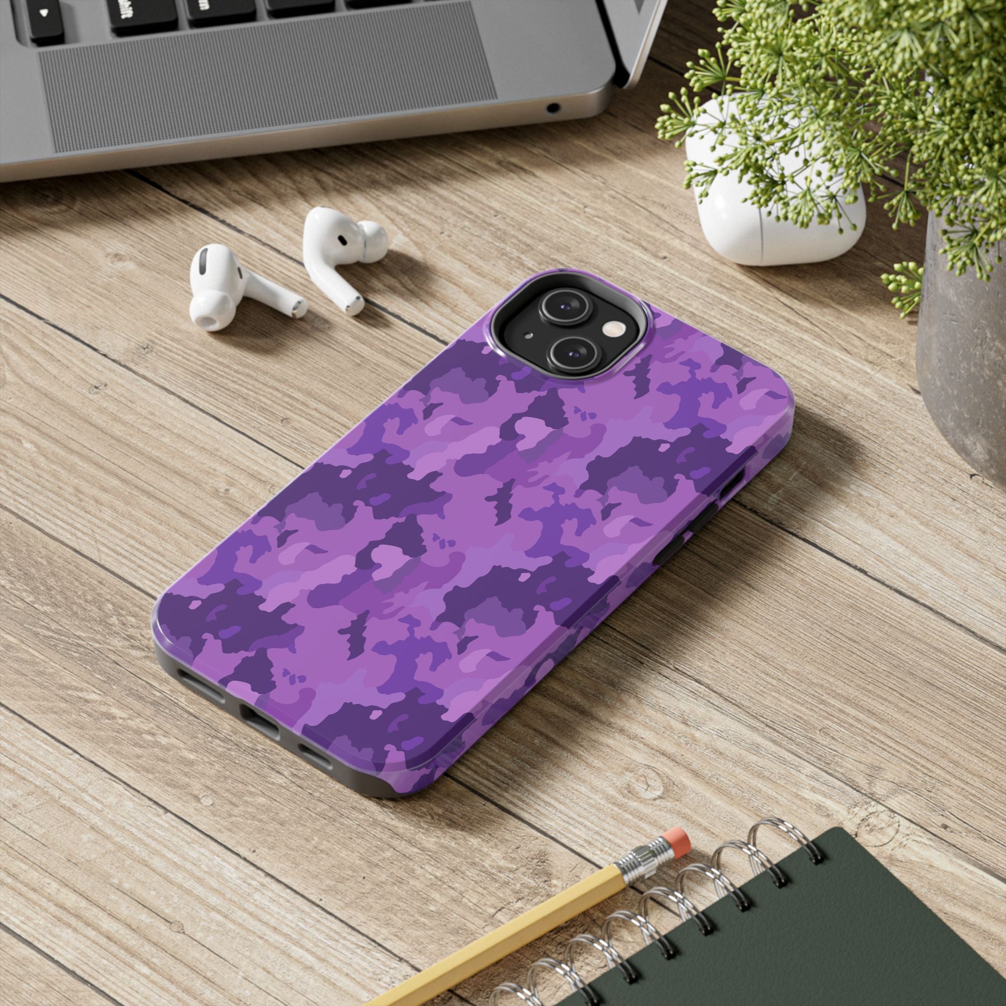 Tough Phone Cases - Purple Camo