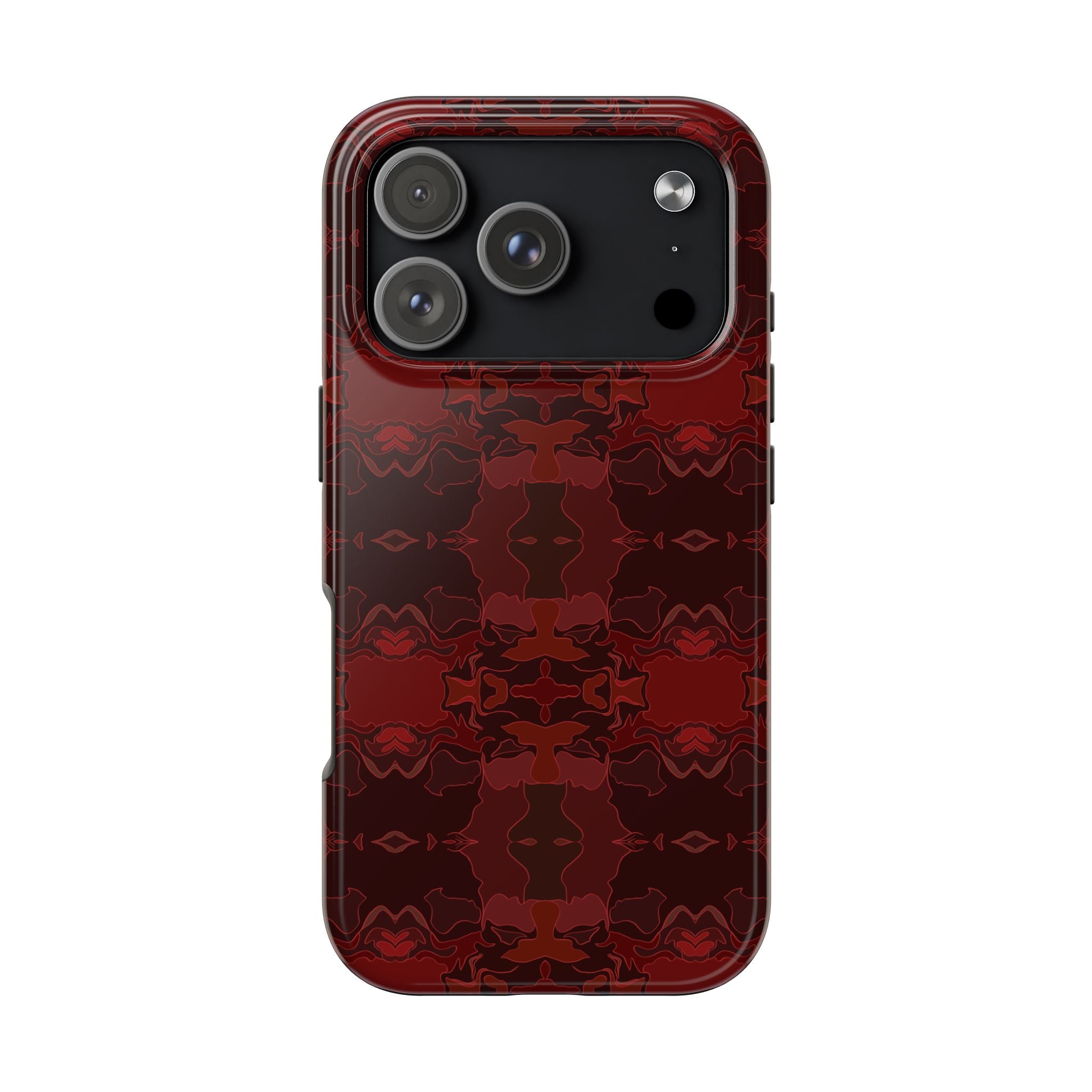 Tough Phone Cases - Red Kaleidoscope Pattern