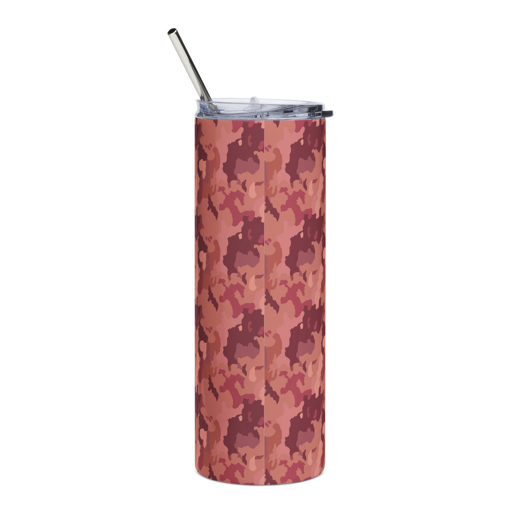Stainless Steel Tumbler, 20oz - Pink Camo