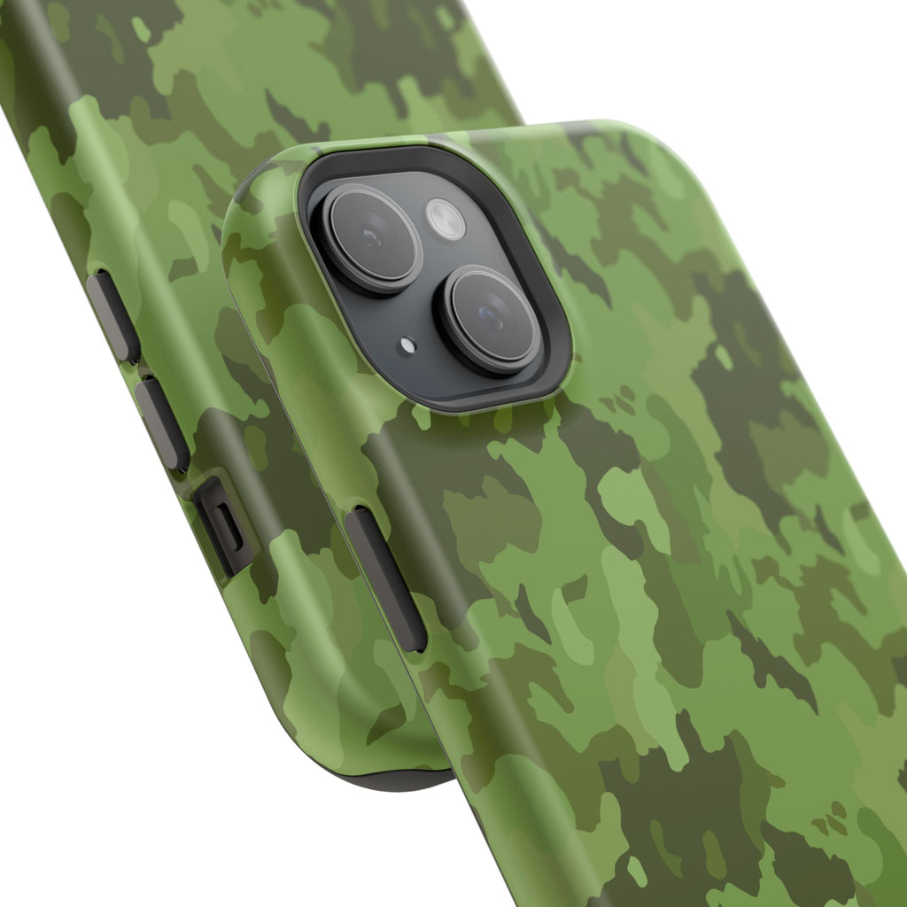 Magnetic Impact-Resistant Cases - Green Camo