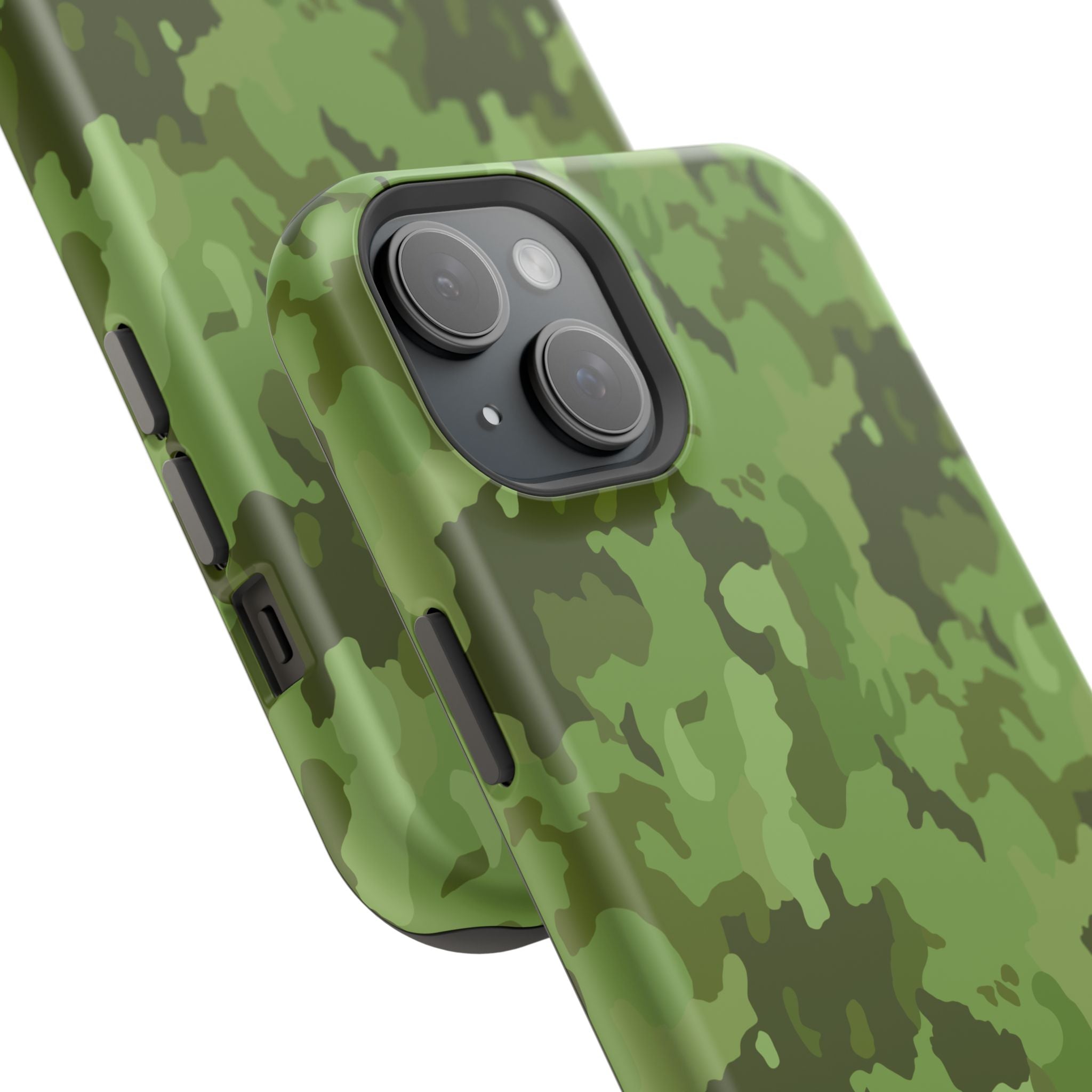 Magnetic Impact-Resistant Cases - Green Camo