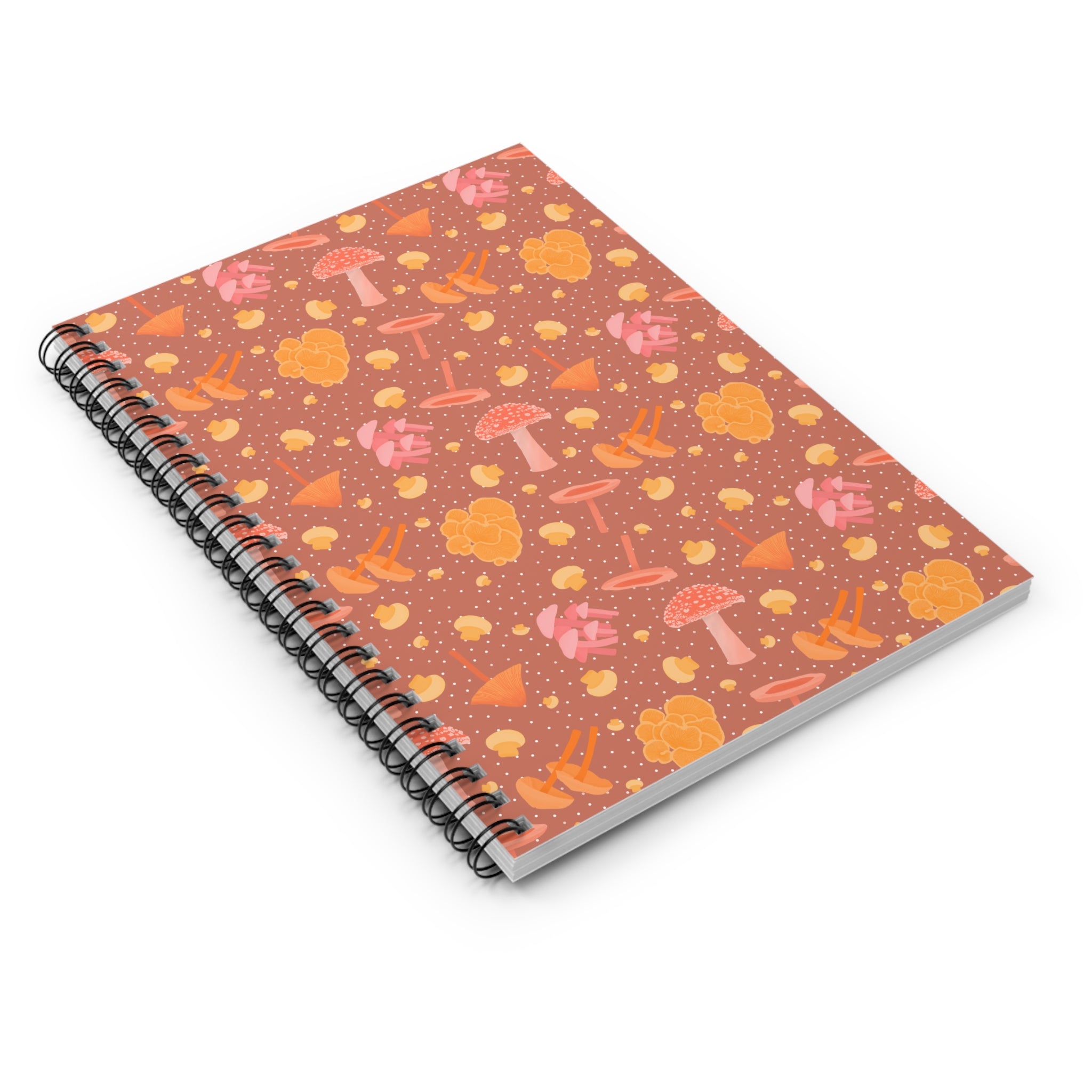 Spiral Notebook - Ruled Line - Mushrooms