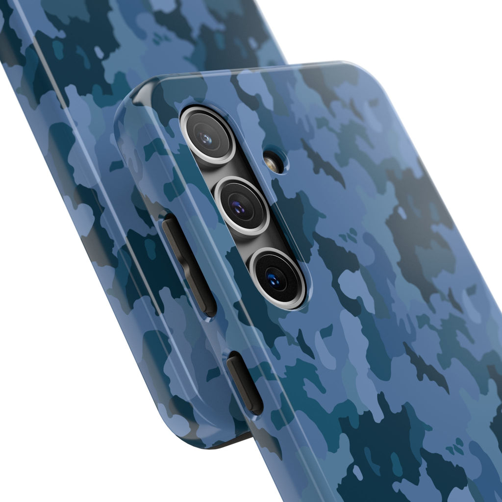 Tough Phone Cases - Blue Camo