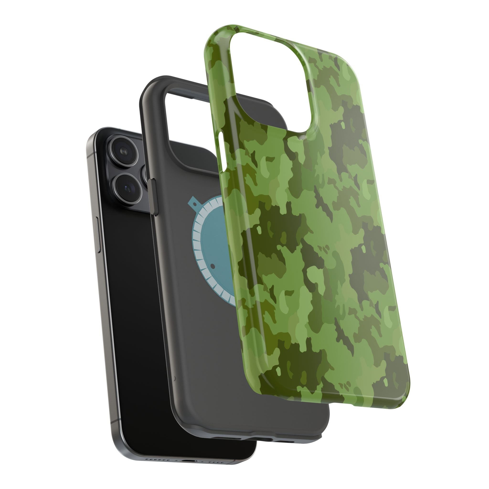 Magnetic Impact-Resistant Cases - Green Camo