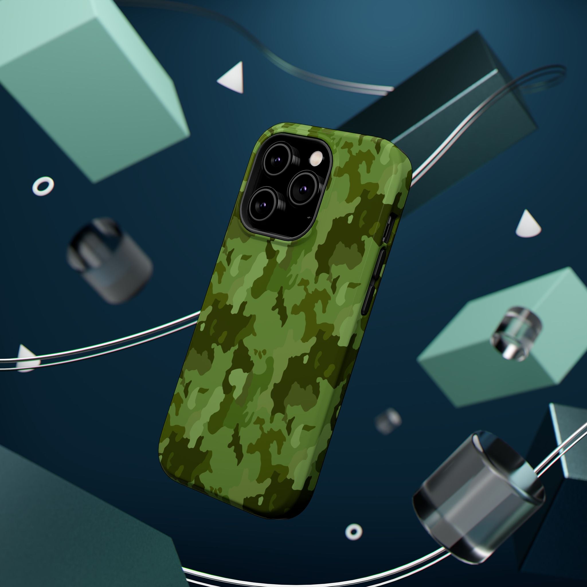 Magnetic Impact-Resistant Cases - Green Camo