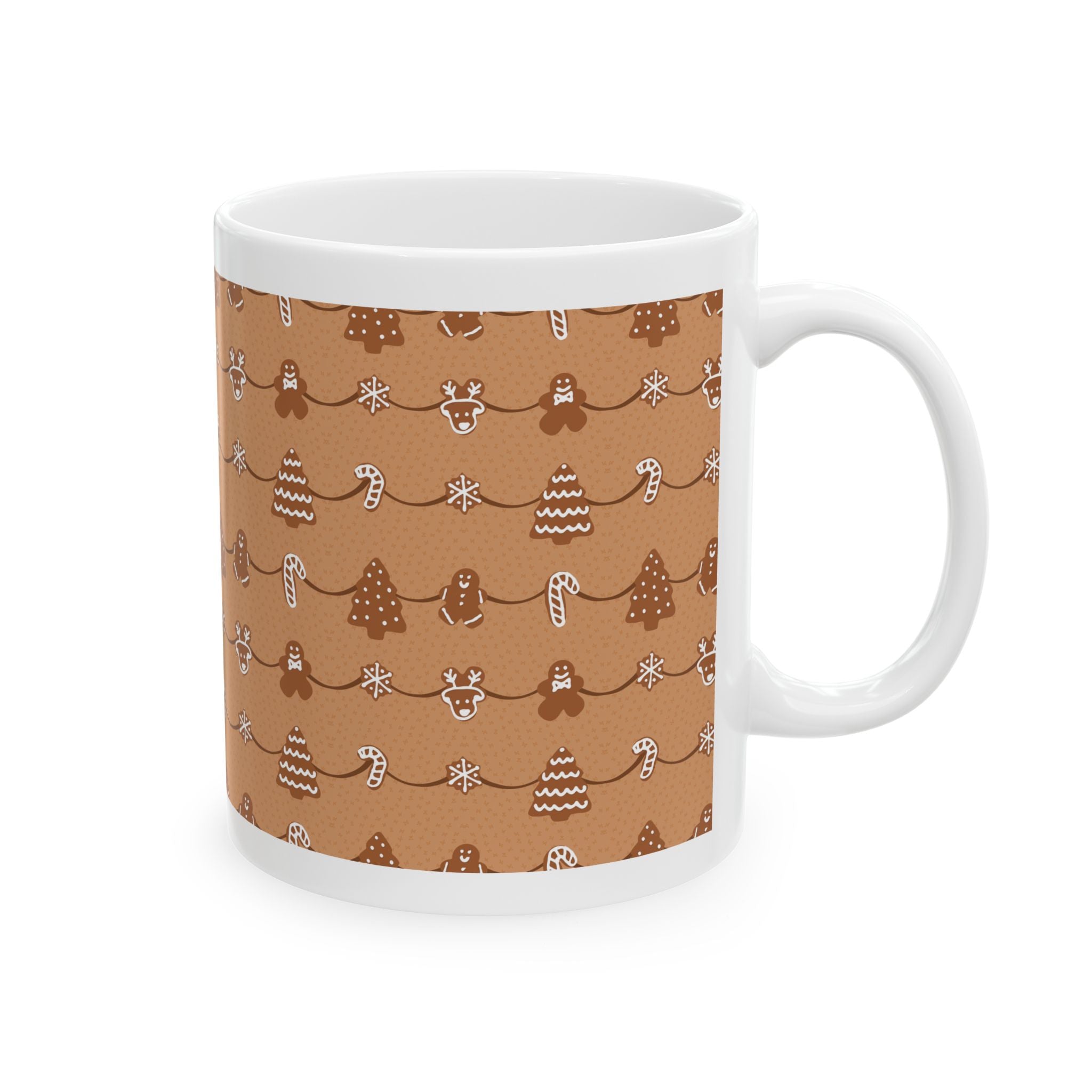 Mug with Gingerbread Cookies Design