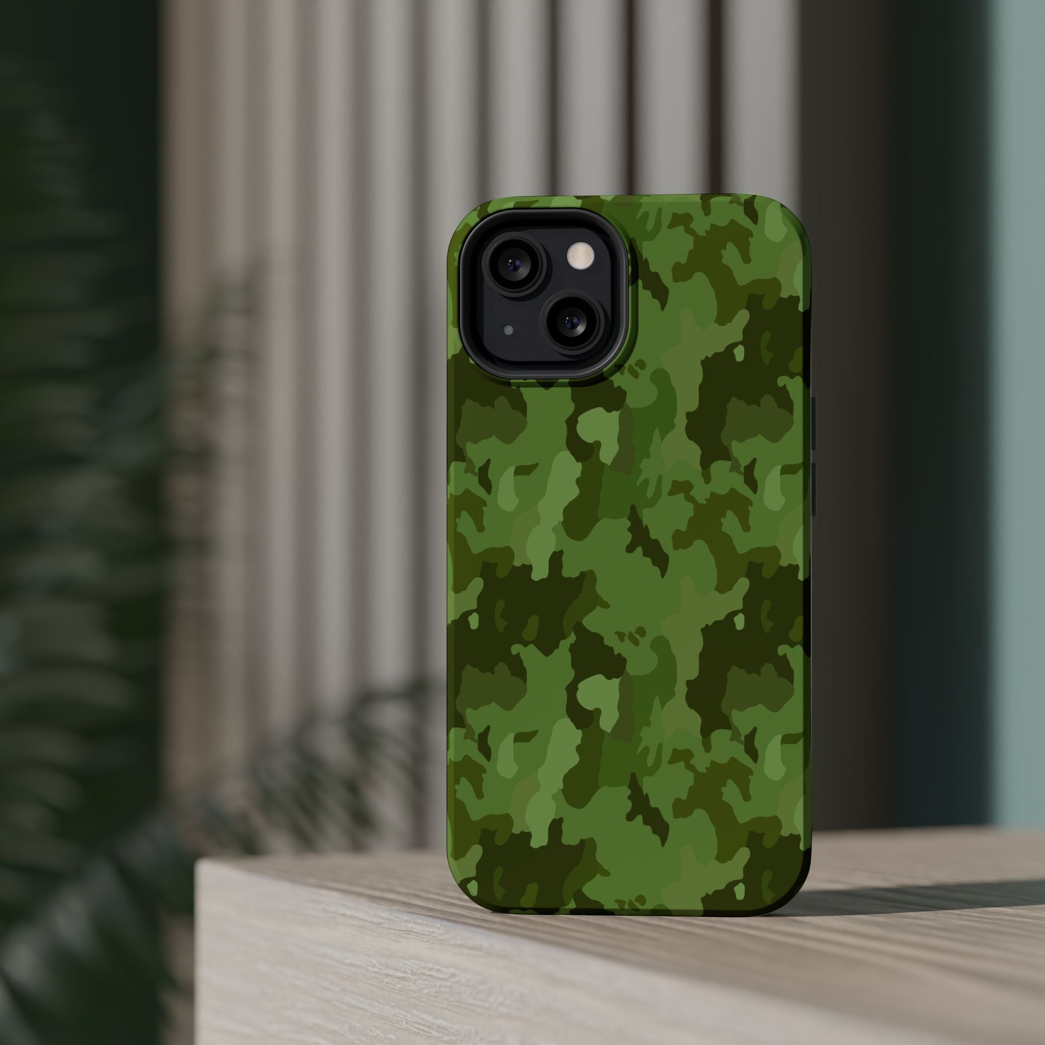 Magnetic Impact-Resistant Cases - Green Camo