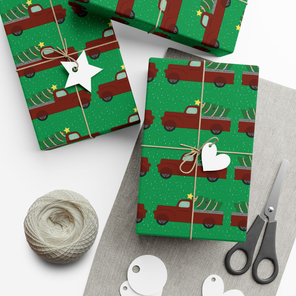 Gift Wrap Papers - Merry Truckmas