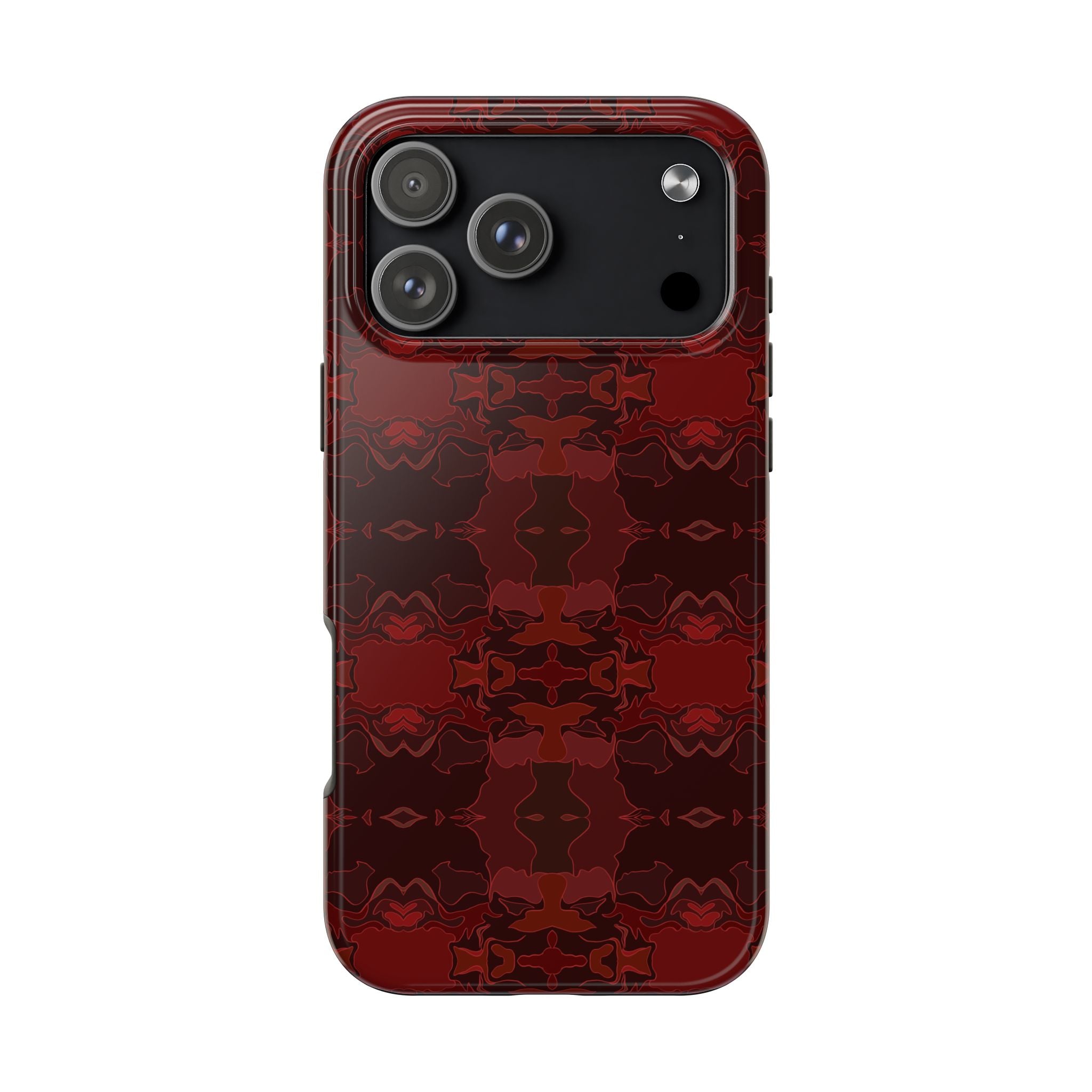 Tough Phone Cases - Red Kaleidoscope Pattern