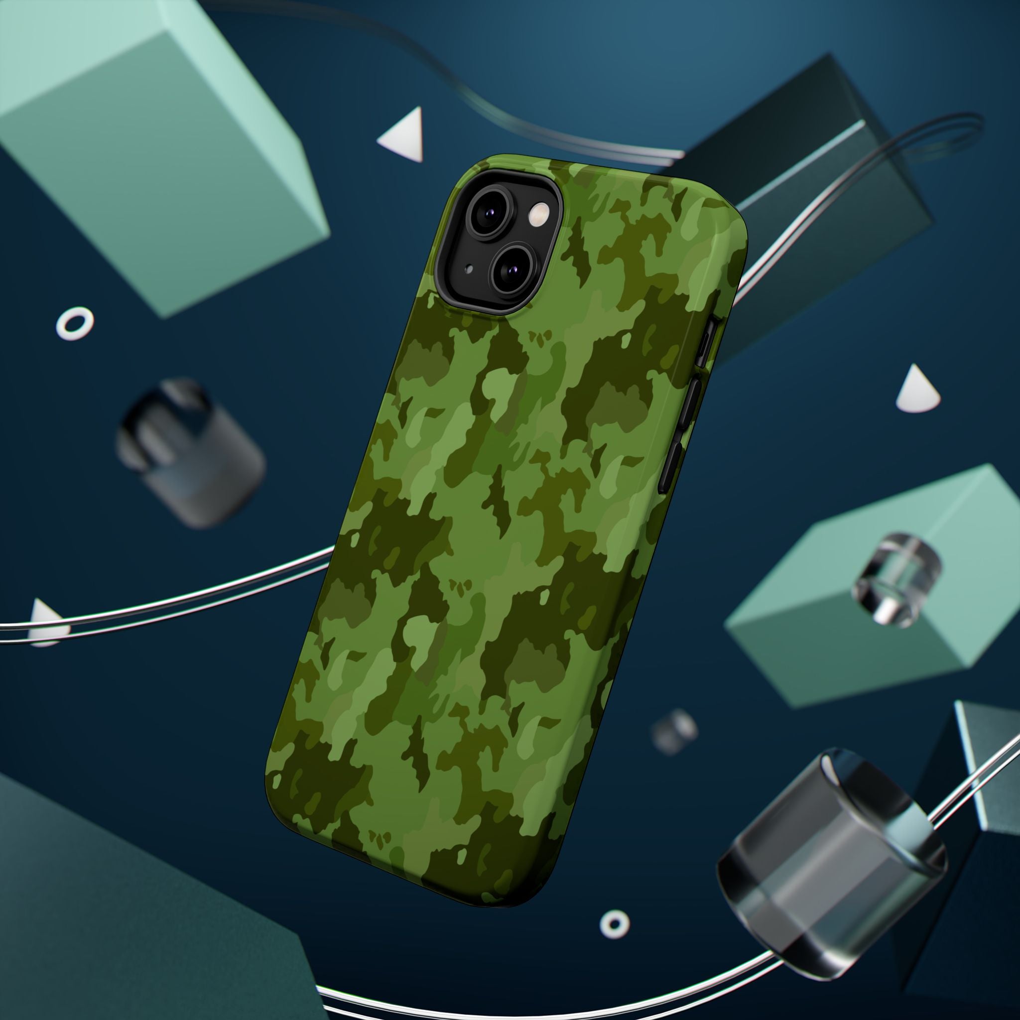 Magnetic Impact-Resistant Cases - Green Camo