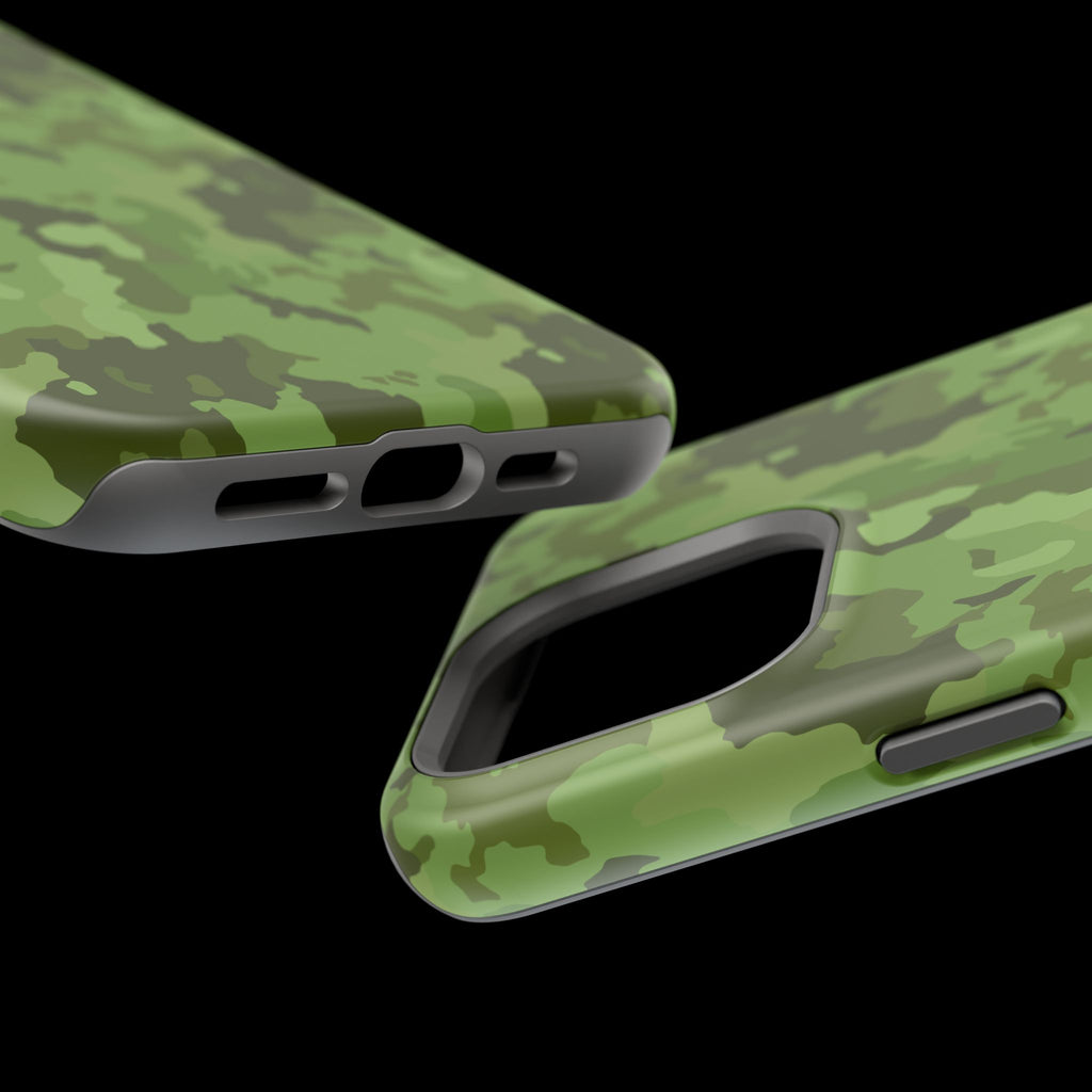 Magnetic Impact-Resistant Cases - Green Camo