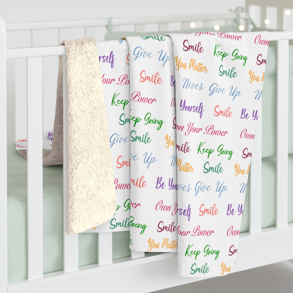 Sherpa Fleece Blanket - Inspo Words