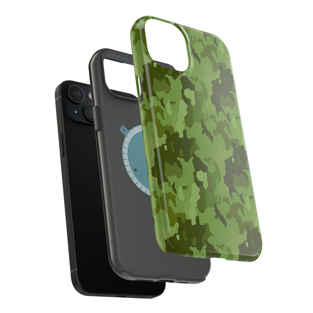 Magnetic Impact-Resistant Cases - Green Camo