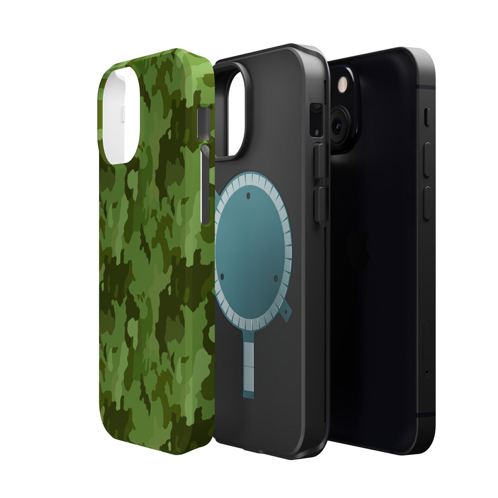 Magnetic Impact-Resistant Cases - Green Camo