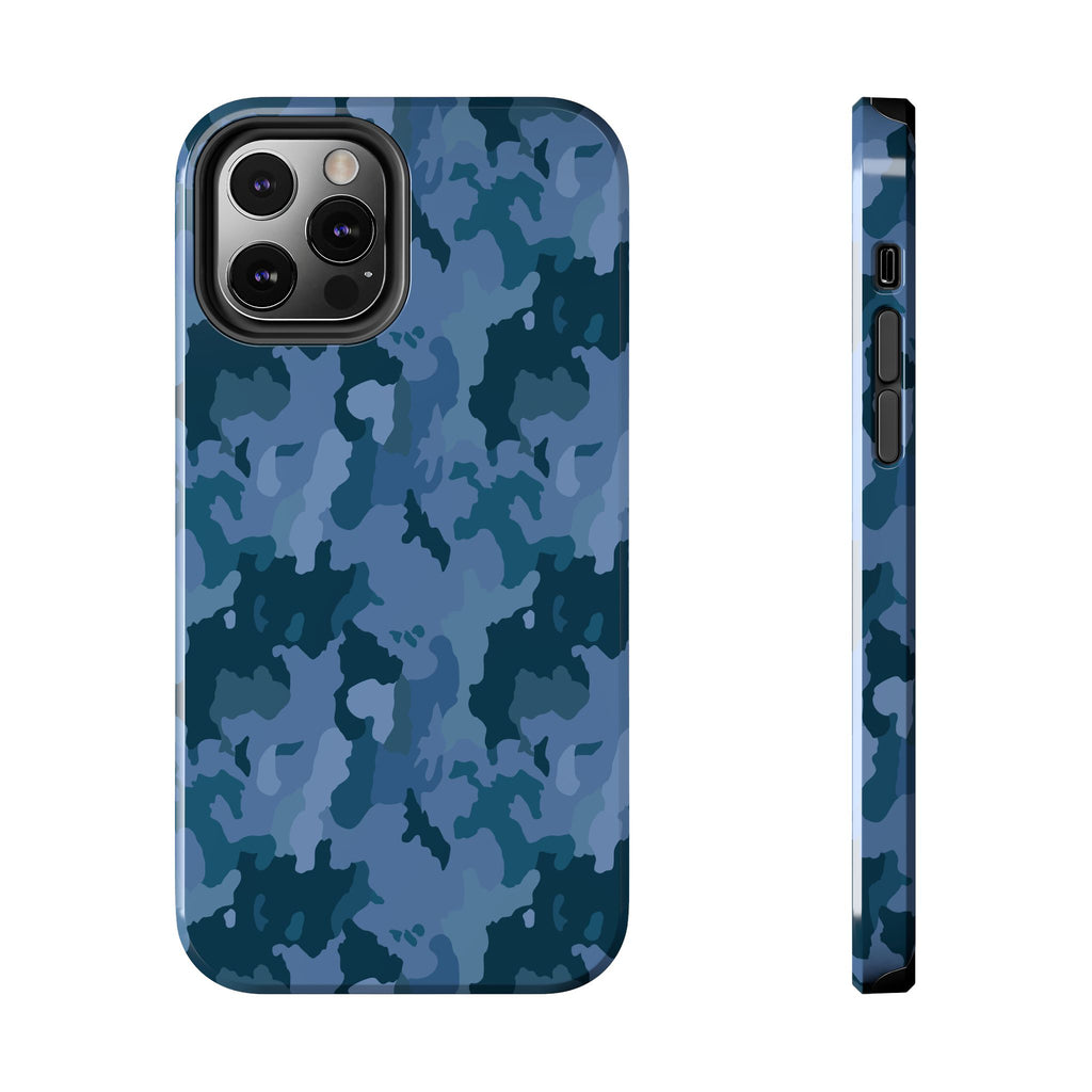 Tough Phone Cases - Blue Camo