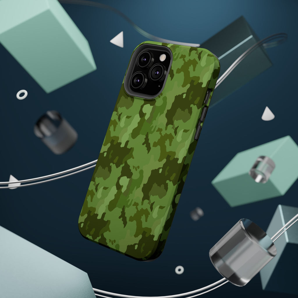 Magnetic Impact-Resistant Cases - Green Camo