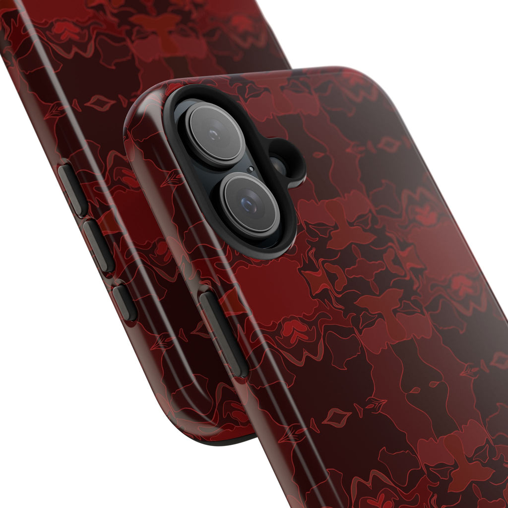 Tough Phone Cases - Red Kaleidoscope Pattern