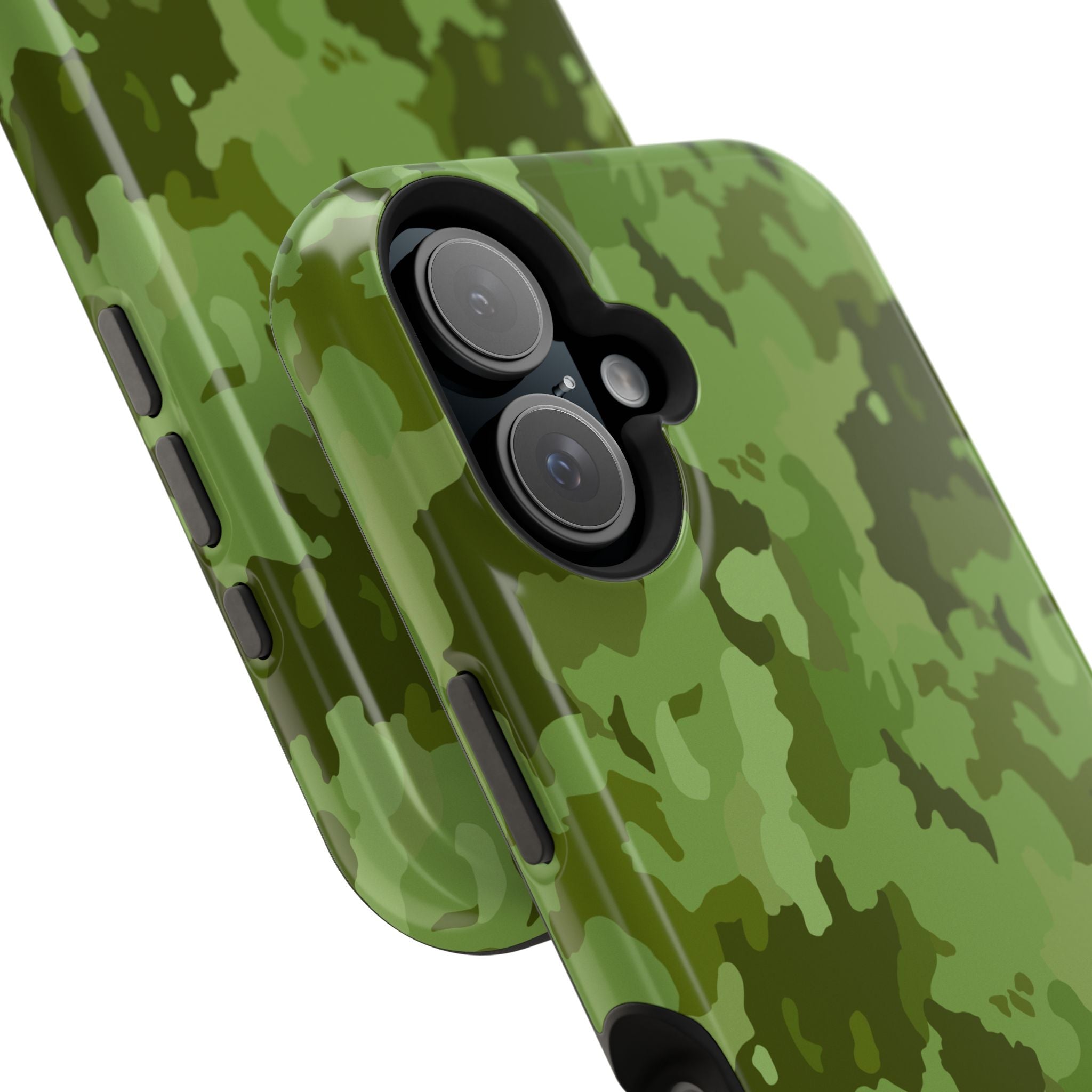 Magnetic Impact-Resistant Cases - Green Camo