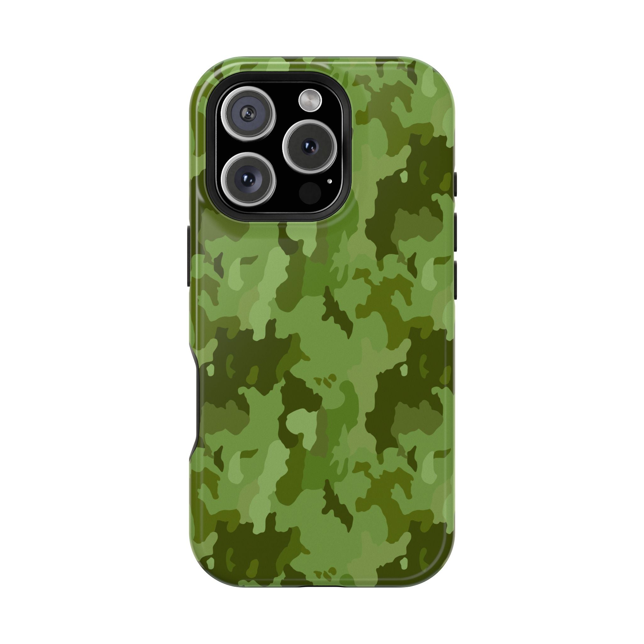 Magnetic Impact-Resistant Cases - Green Camo