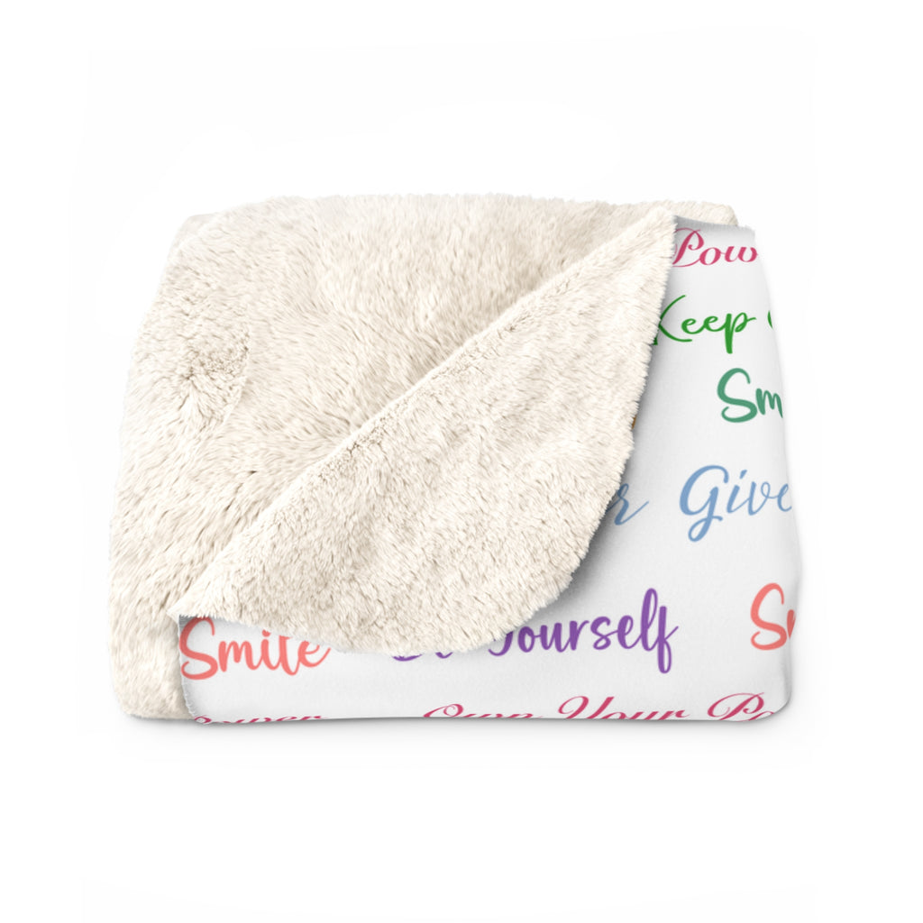 Sherpa Fleece Blanket - Inspo Words
