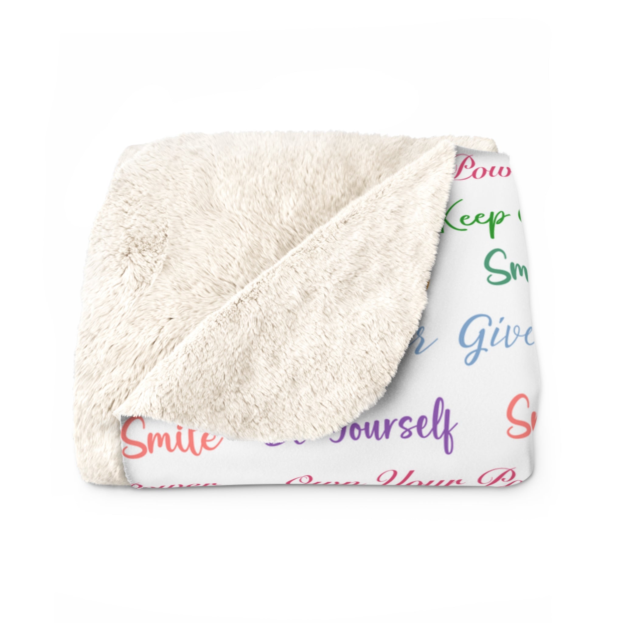 Sherpa Fleece Blanket - Inspo Words