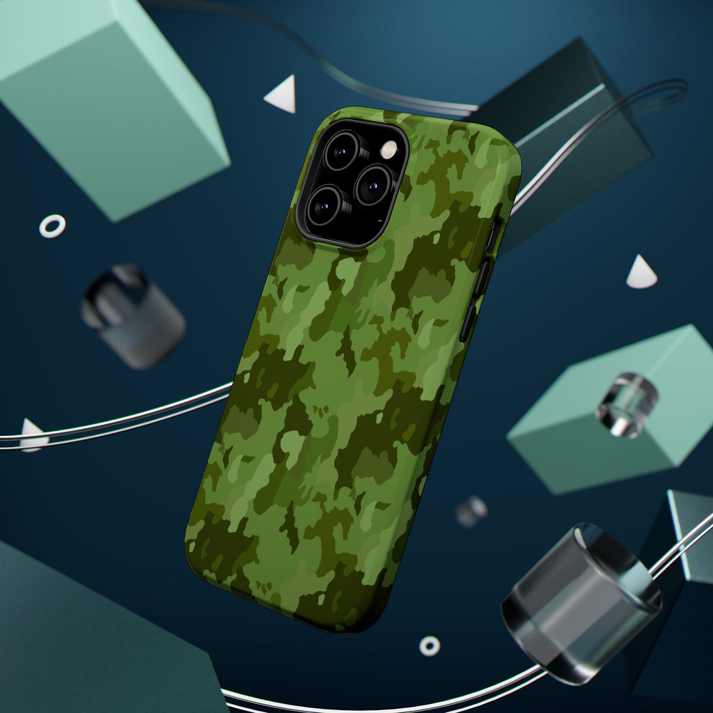 Magnetic Impact-Resistant Cases - Green Camo