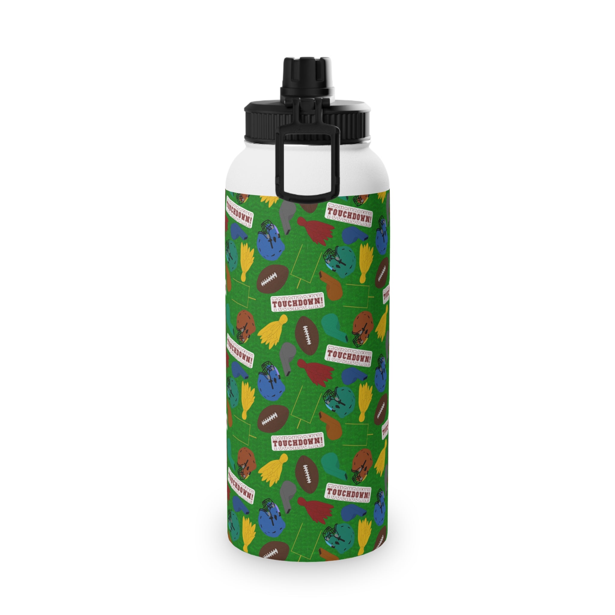 Stainless Steel Water Bottle, Sports Lid - Football