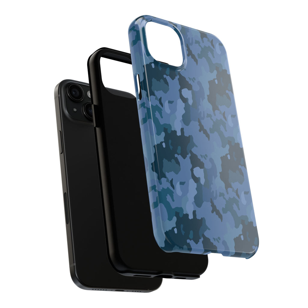 Tough Phone Cases - Blue Camo