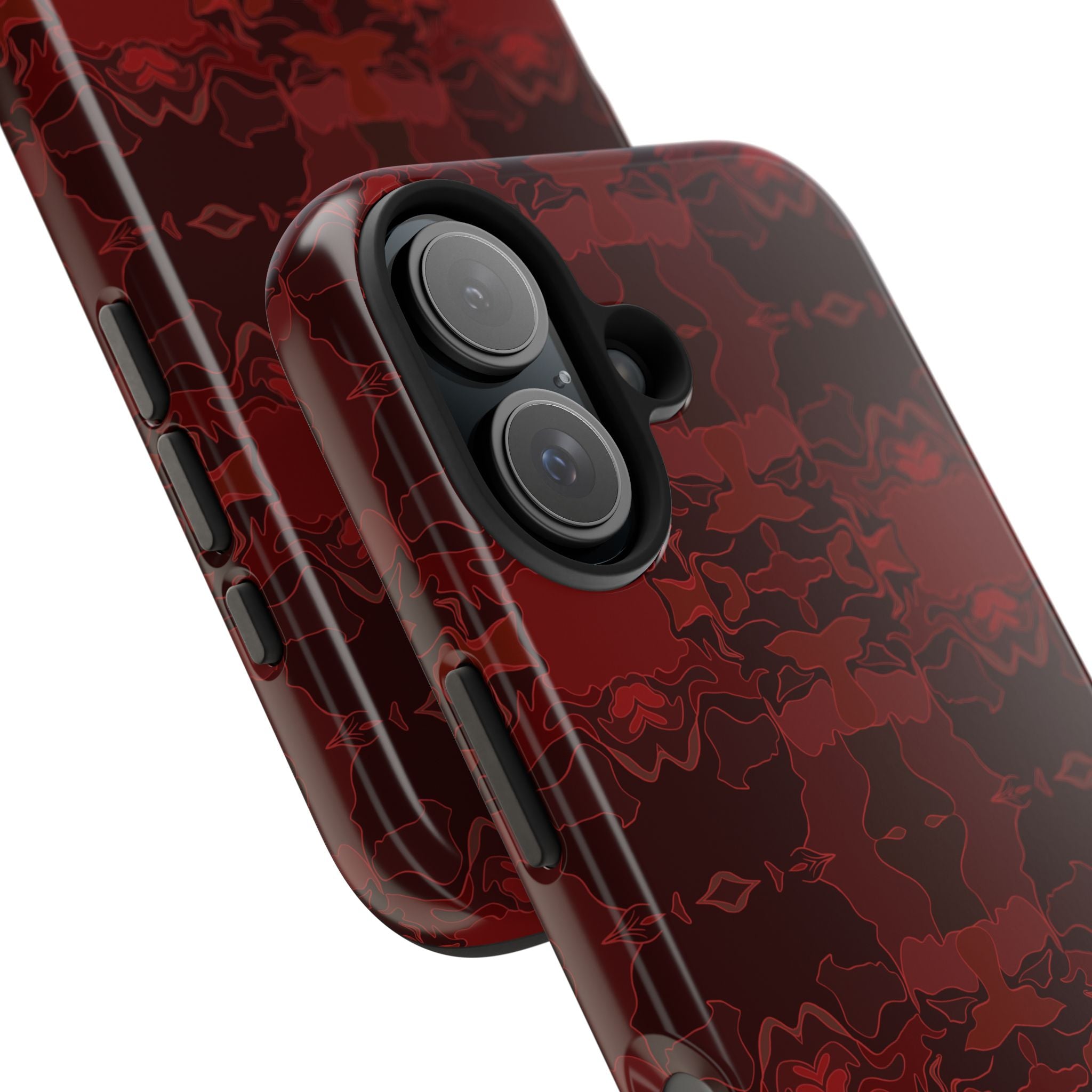 Tough Phone Cases - Red Kaleidoscope Pattern