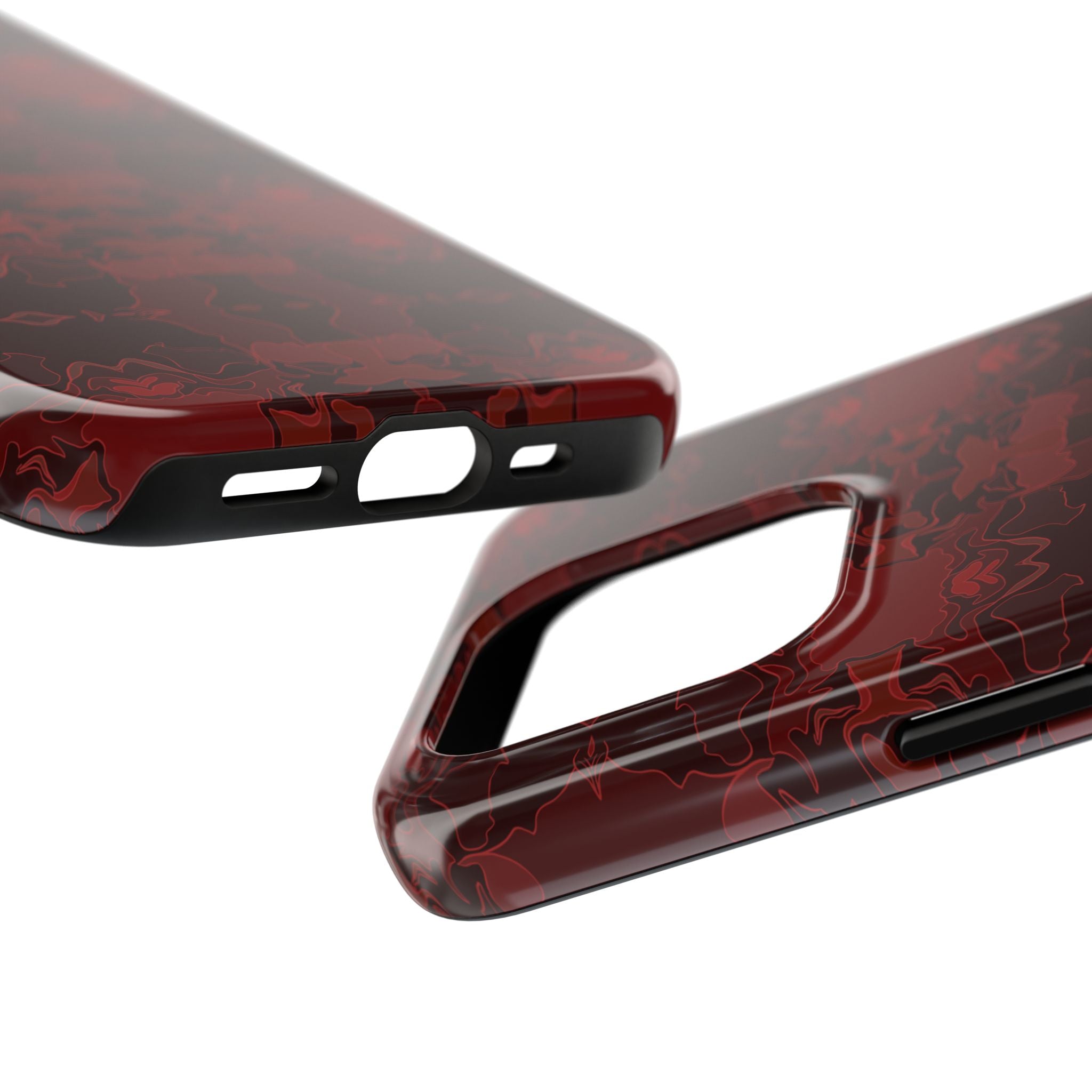 Tough Phone Cases - Red Kaleidoscope Pattern