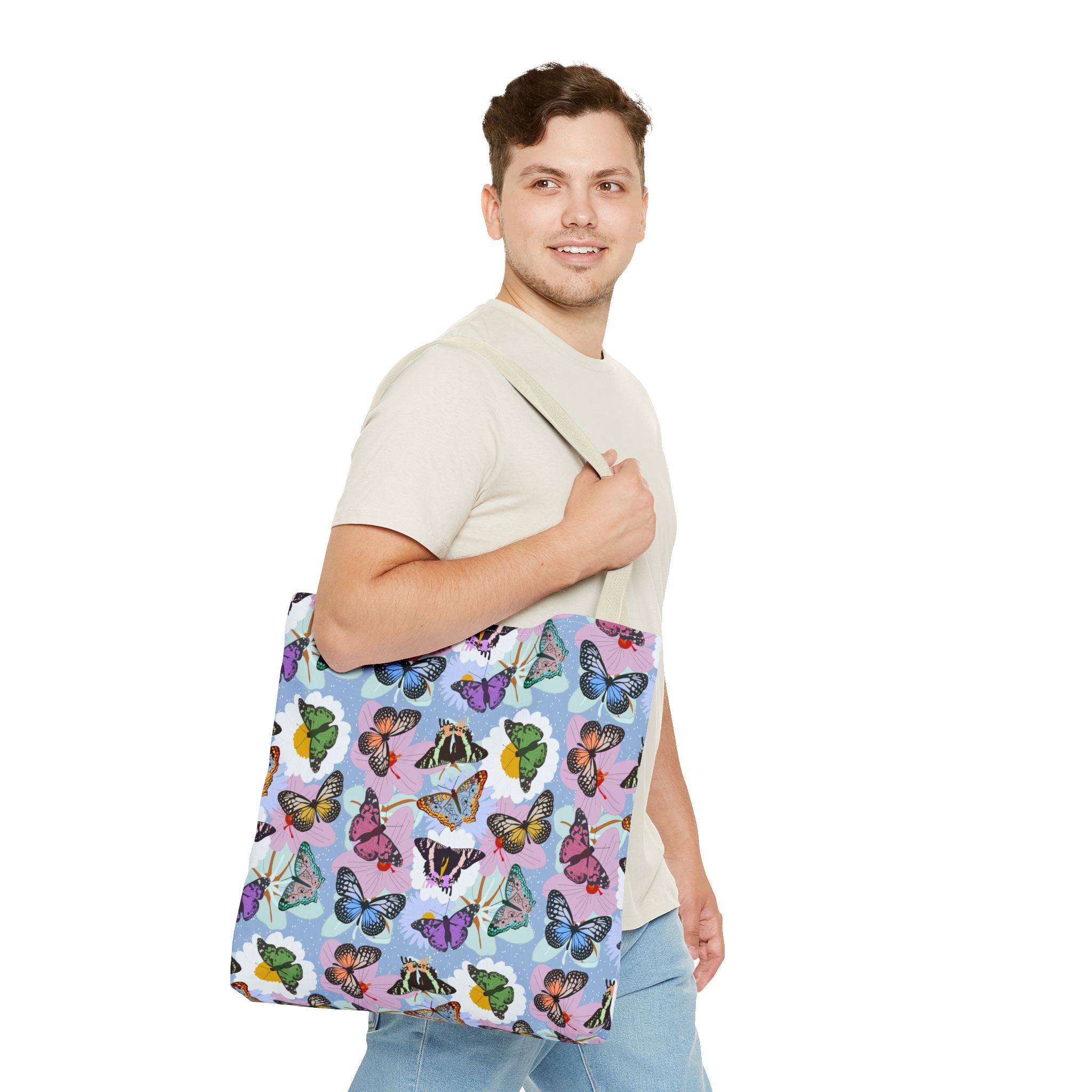 Tote Bag - Butterflies and Flowers