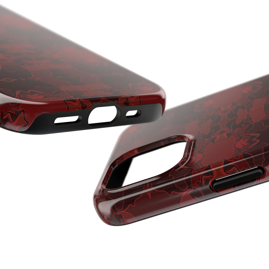 Tough Phone Cases - Red Kaleidoscope Pattern