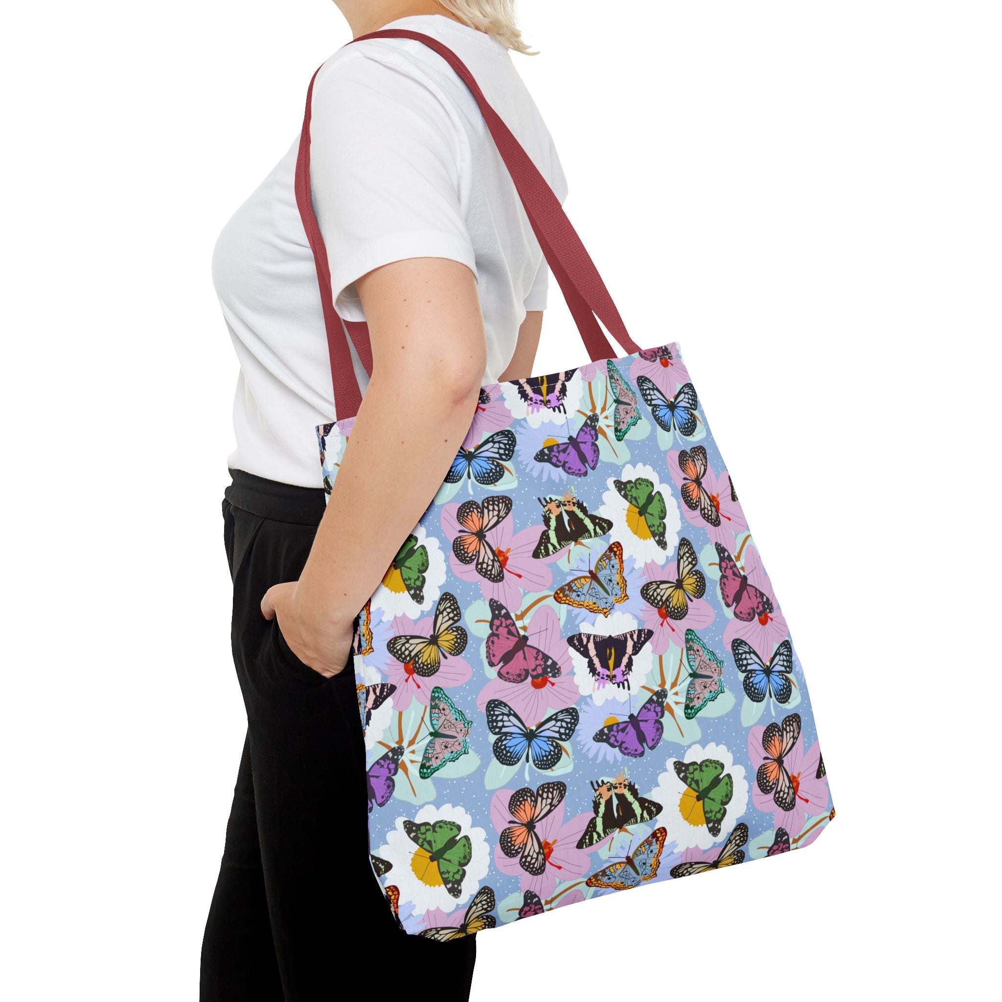 Tote Bag - Butterflies and Flowers