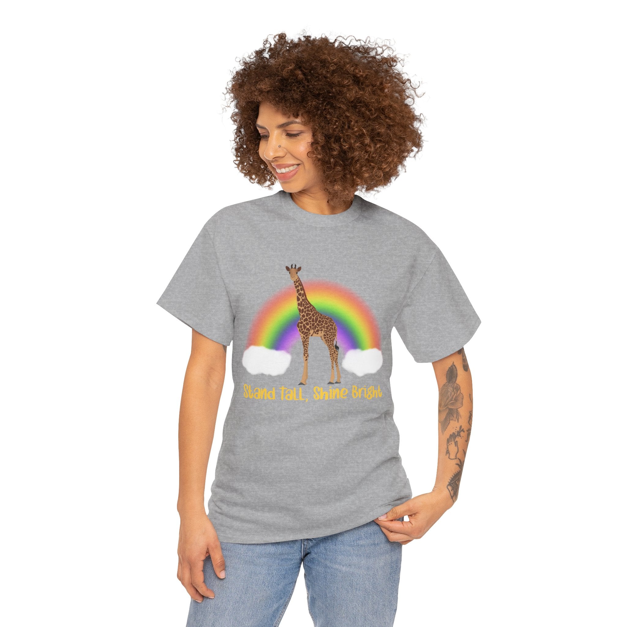 Unisex Heavy Cotton Tee - Stand Tall, Shine Bright