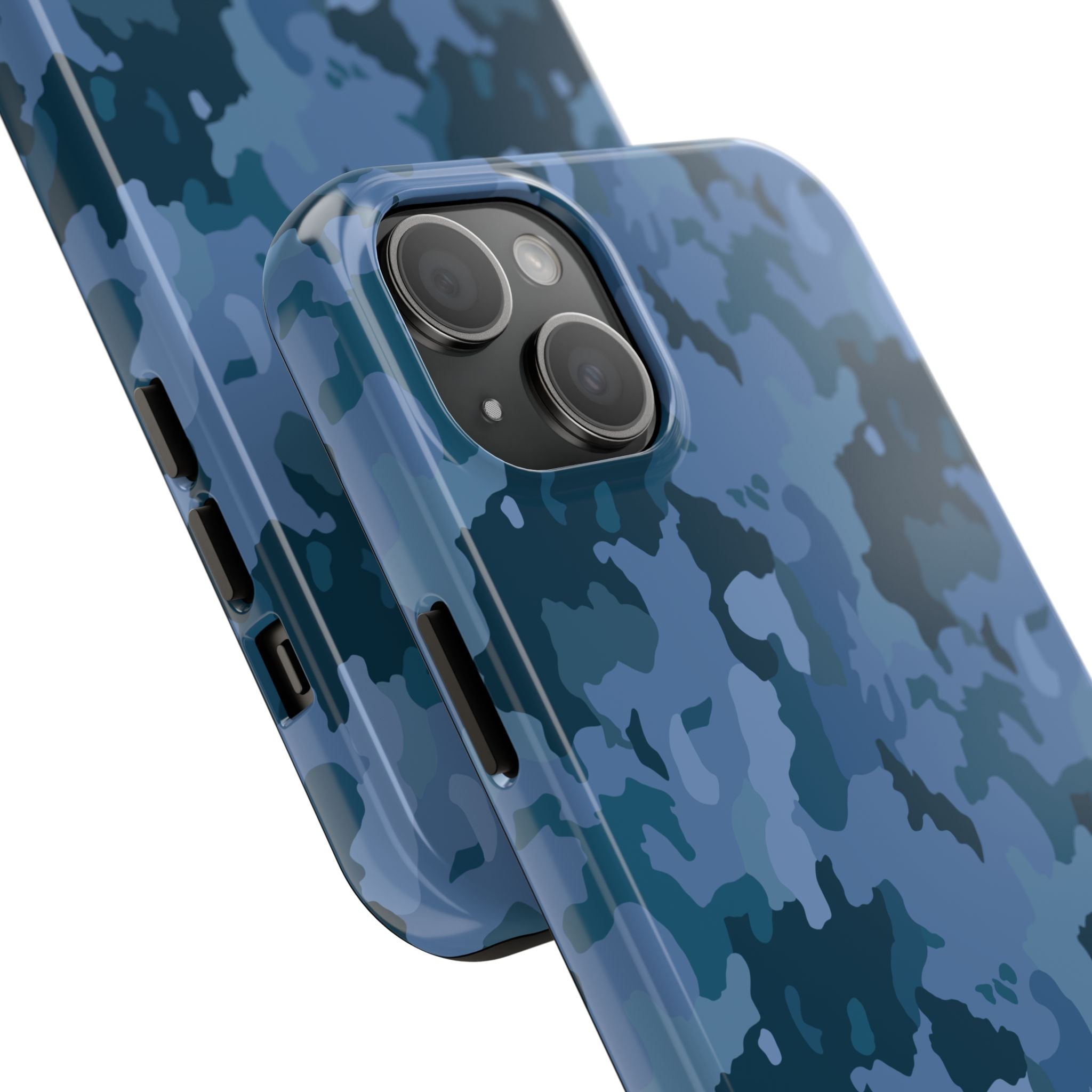 Tough Phone Cases - Blue Camo
