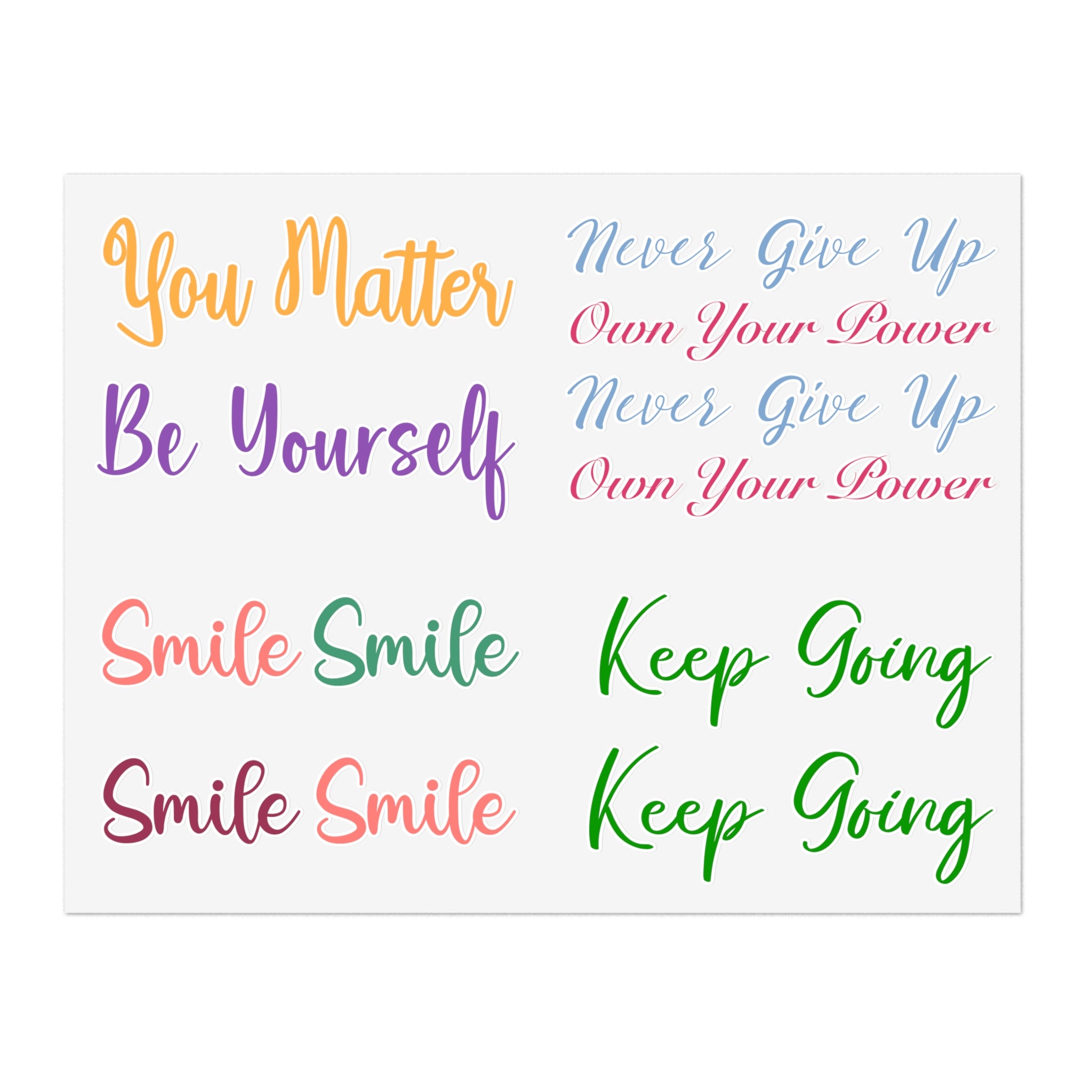 Sticker Sheets - Inspo Words