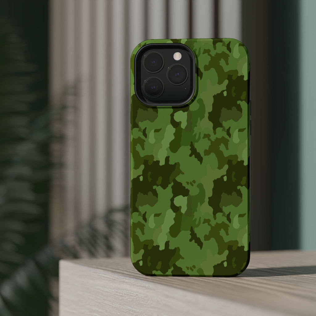 Magnetic Impact-Resistant Cases - Green Camo