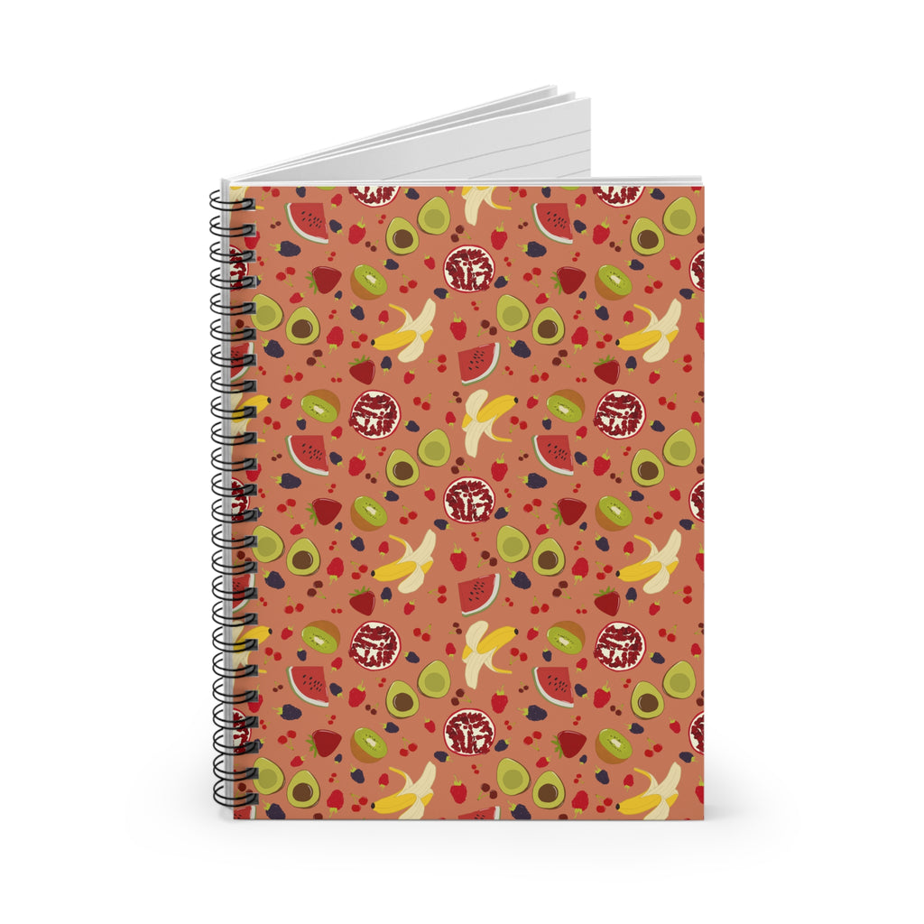 Spiral Notebook - Ruled Line - Fruits