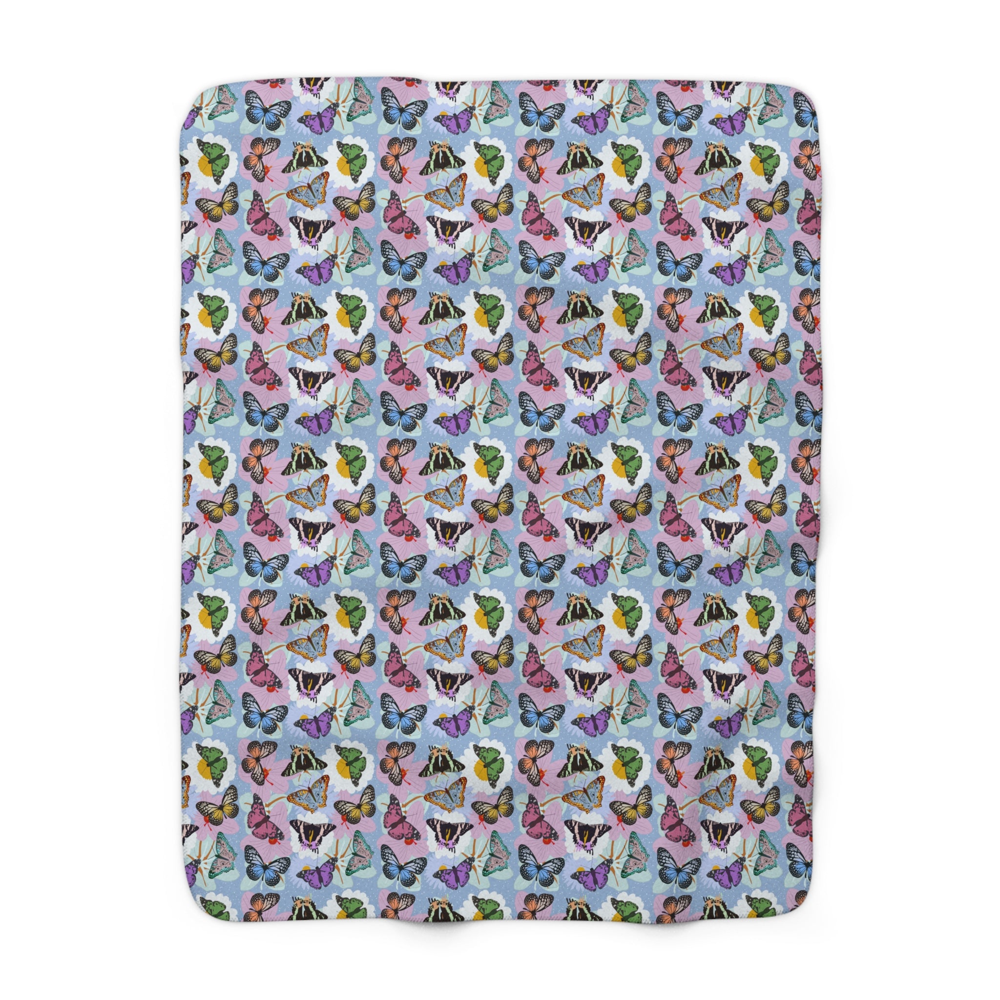 Sherpa Fleece Blanket - Butterflies