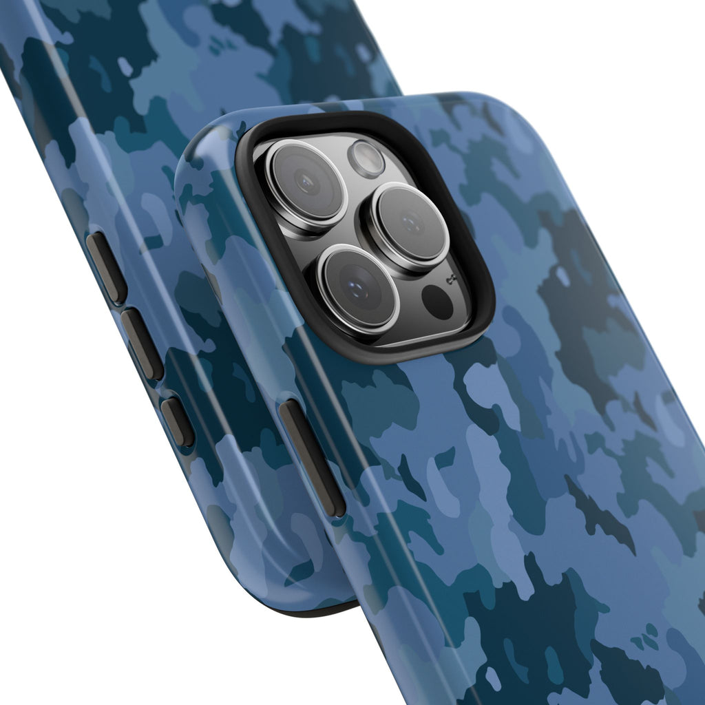 Tough Phone Cases - Blue Camo