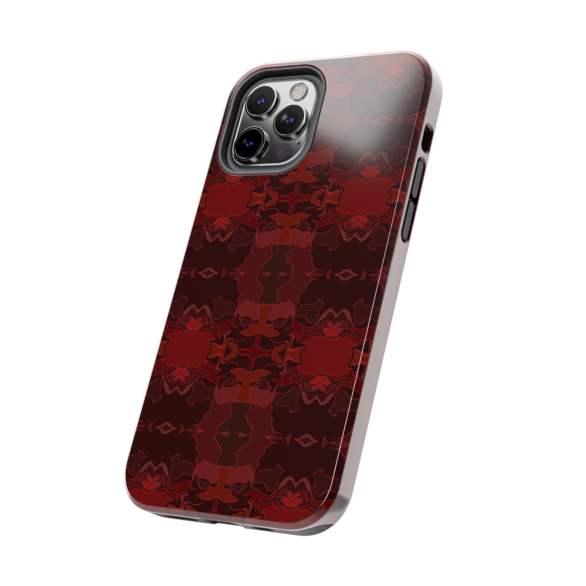 Tough Phone Cases - Red Kaleidoscope Pattern